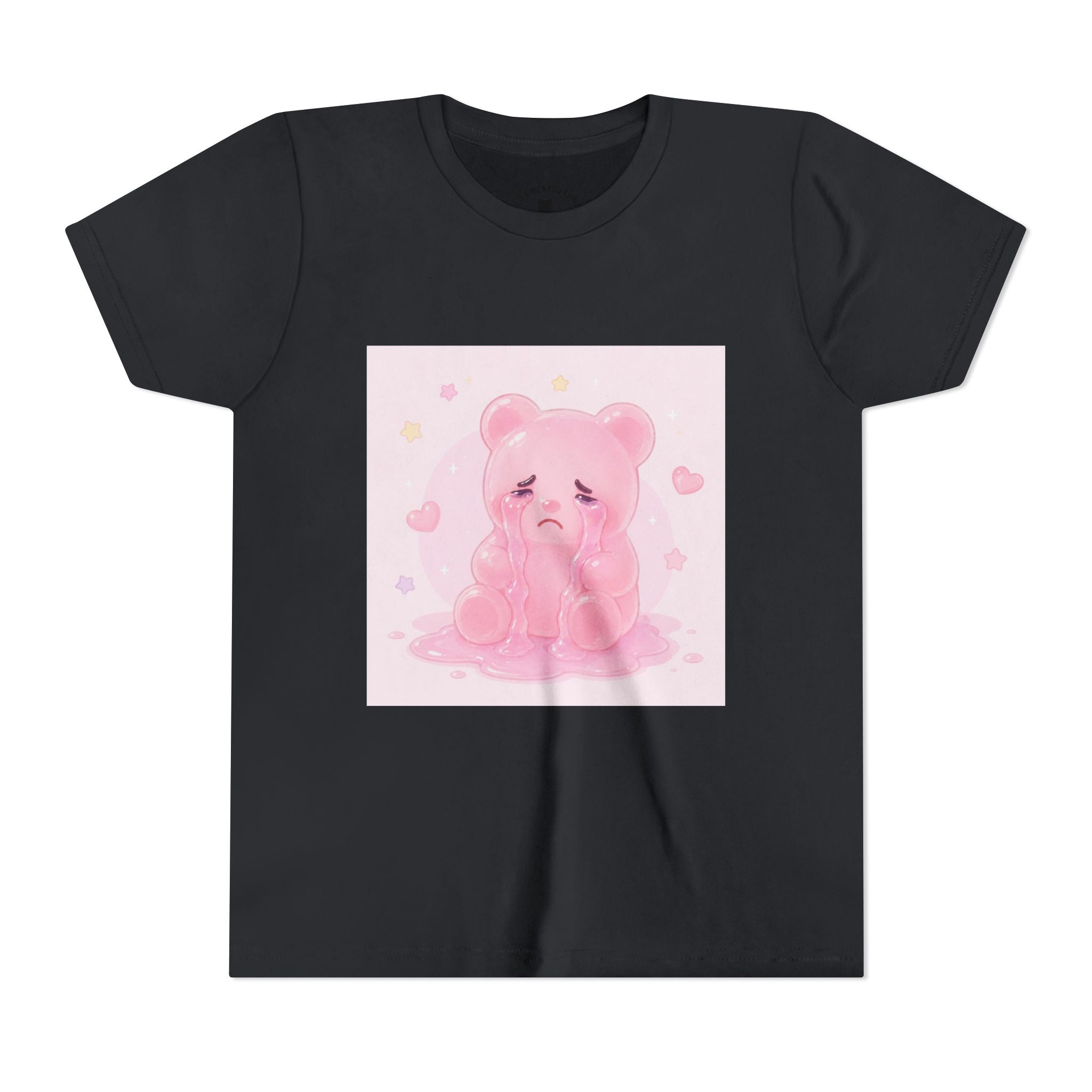 Pink Crying Gooey Gummy Bear Youth Tee – Cute Pastel Graphic Shirt