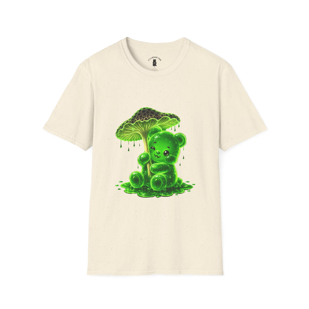 Glowing Green Neon Mushroom Special Addition, Oozy Bear Friend- Graphic Shirt