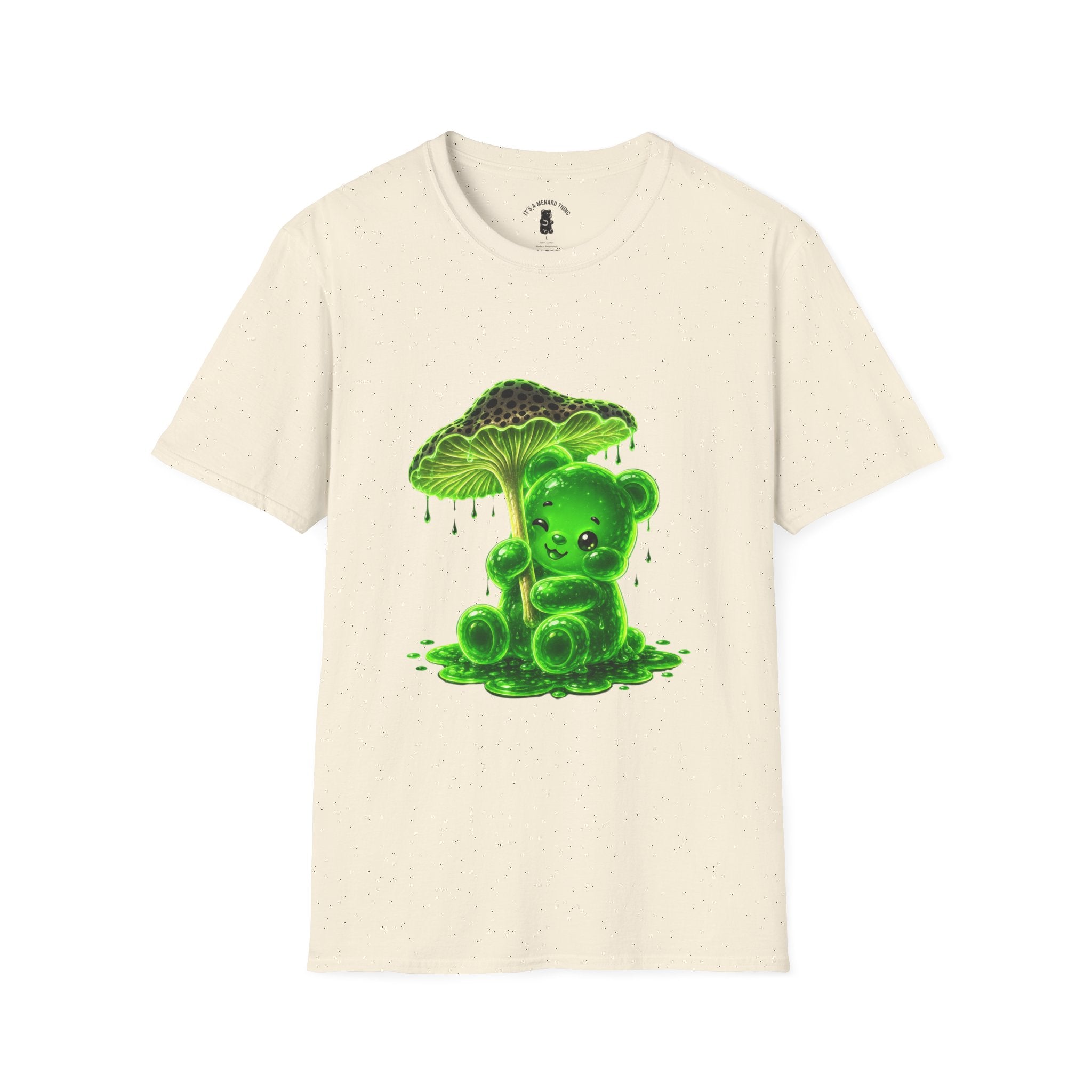 Glowing Green Neon Mushroom Special Addition, Oozy Bear Friend- Graphic Shirt