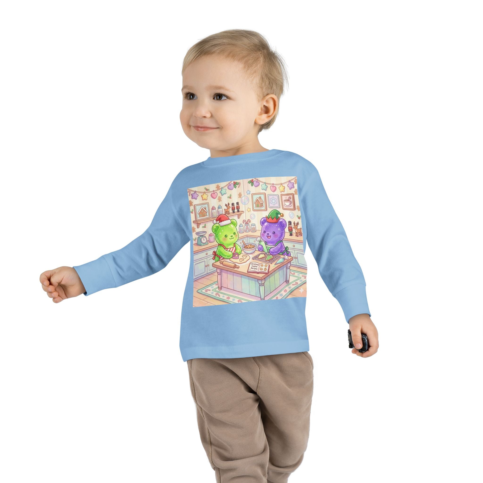 Little Holiday Bakers, Oozy Bear Gummy Friends- Graphic Long Sleeve Shirt