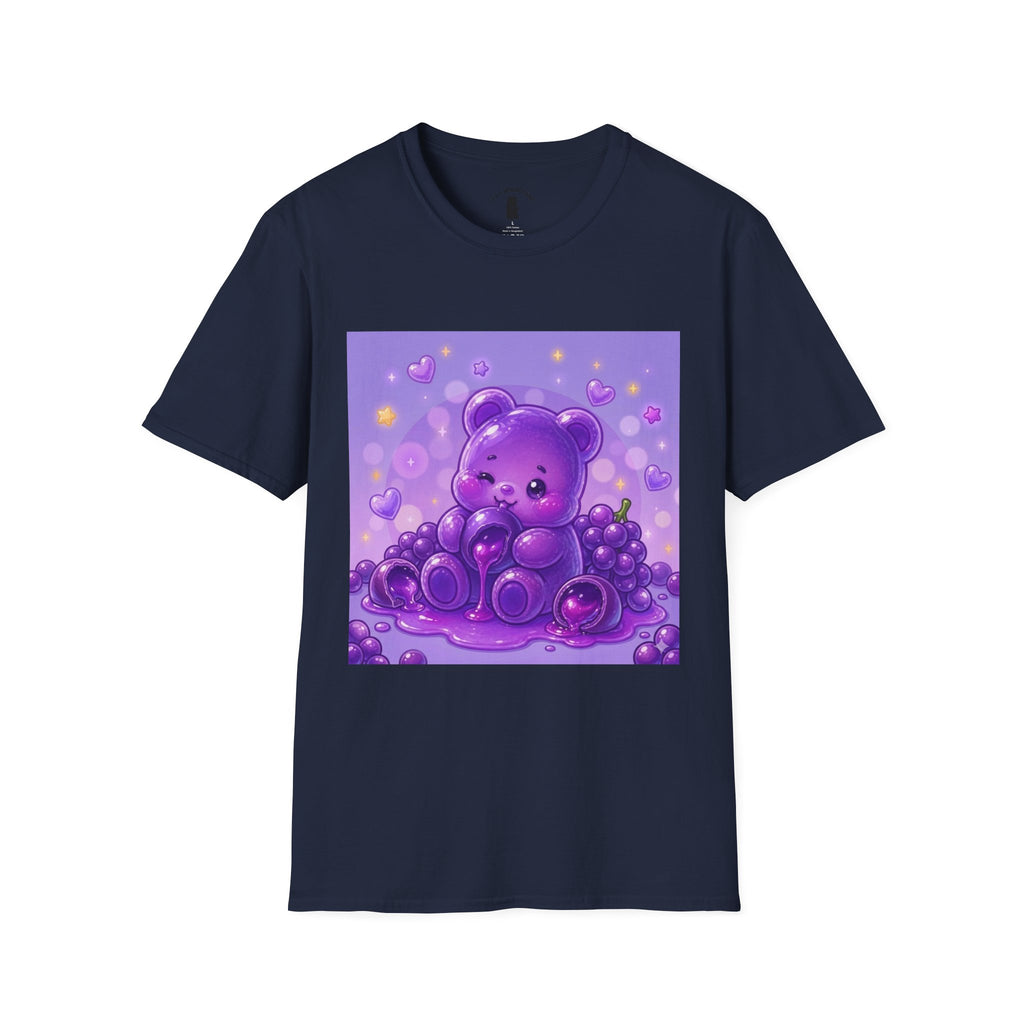 Gooey Purple Grape Gummy Bear  – Kawaii Teddy Graphic Tee