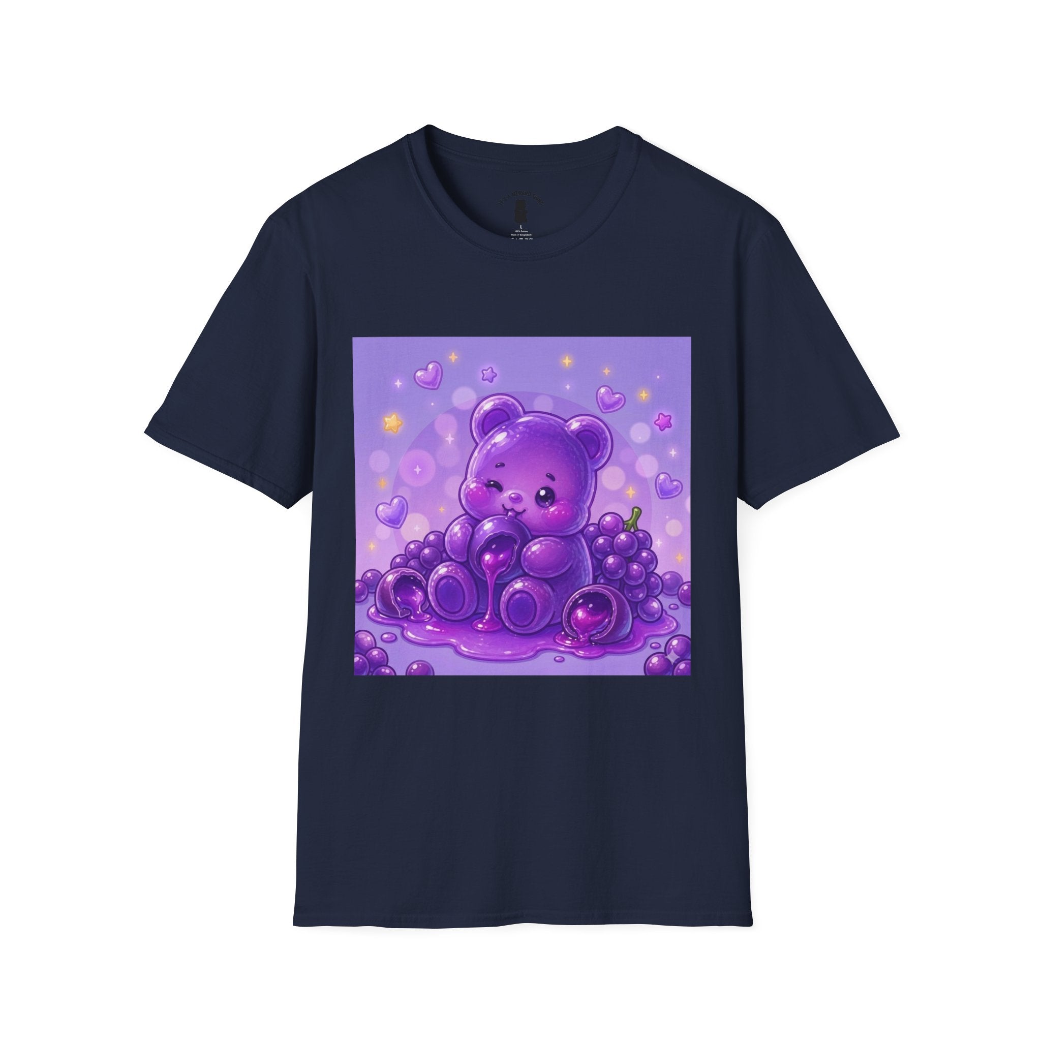 Gooey Purple Grape Gummy Bear  – Kawaii Teddy Graphic Tee