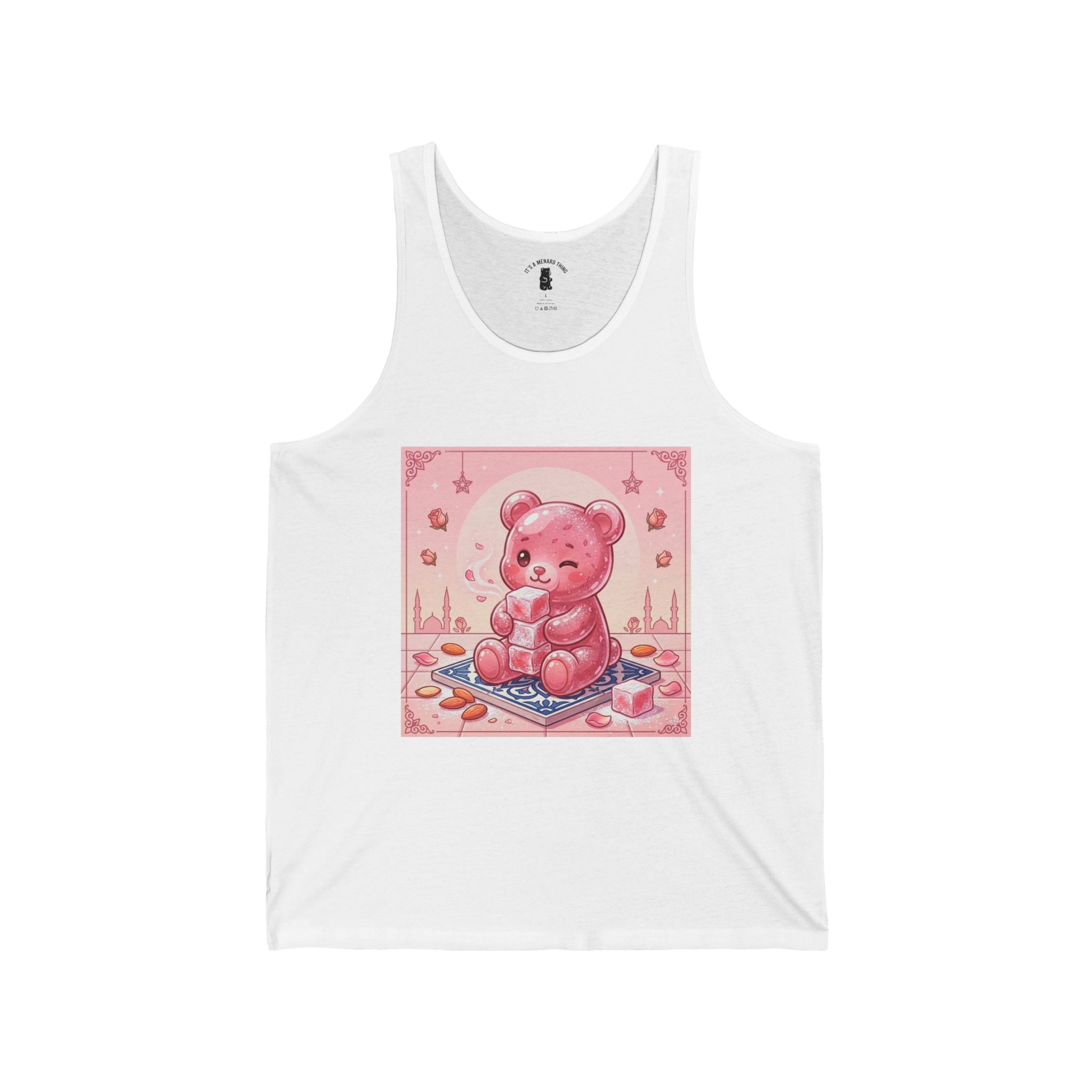 Rose Water Turkish Delight, Special Gooey Gummy Bear — Cute Illustration Tank Top