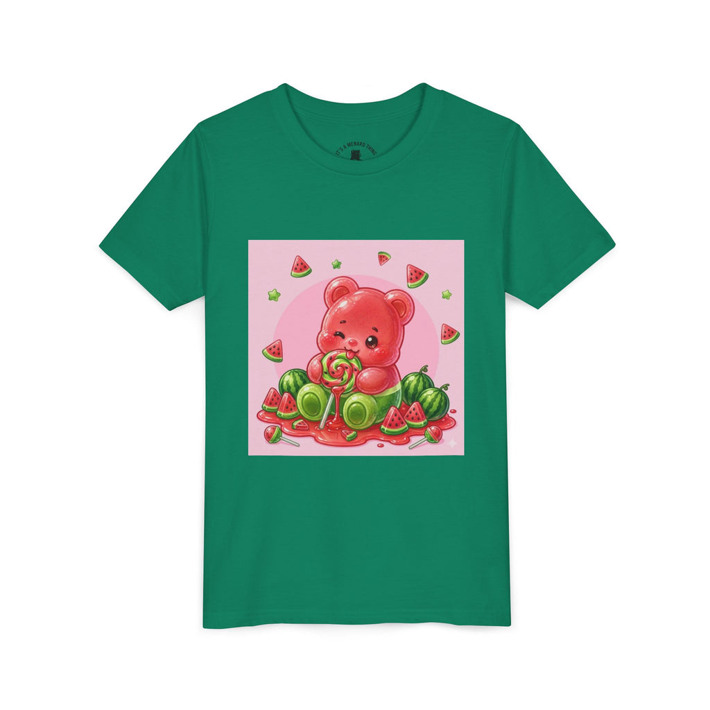 Watermelon Swirl Lollipop Gooey Gummy Bear- Youth Shirt