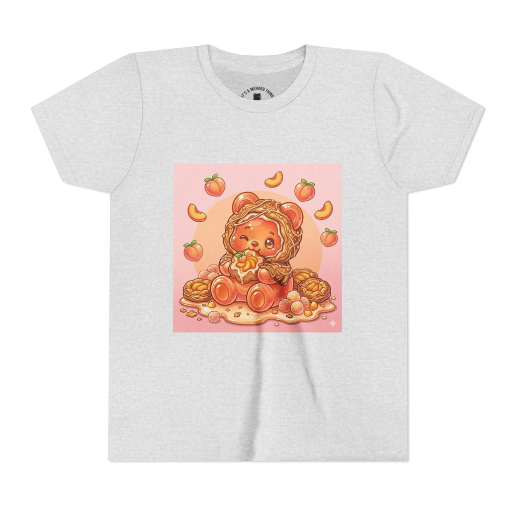 Peach Danish Bear Graphic Shirt for Kids