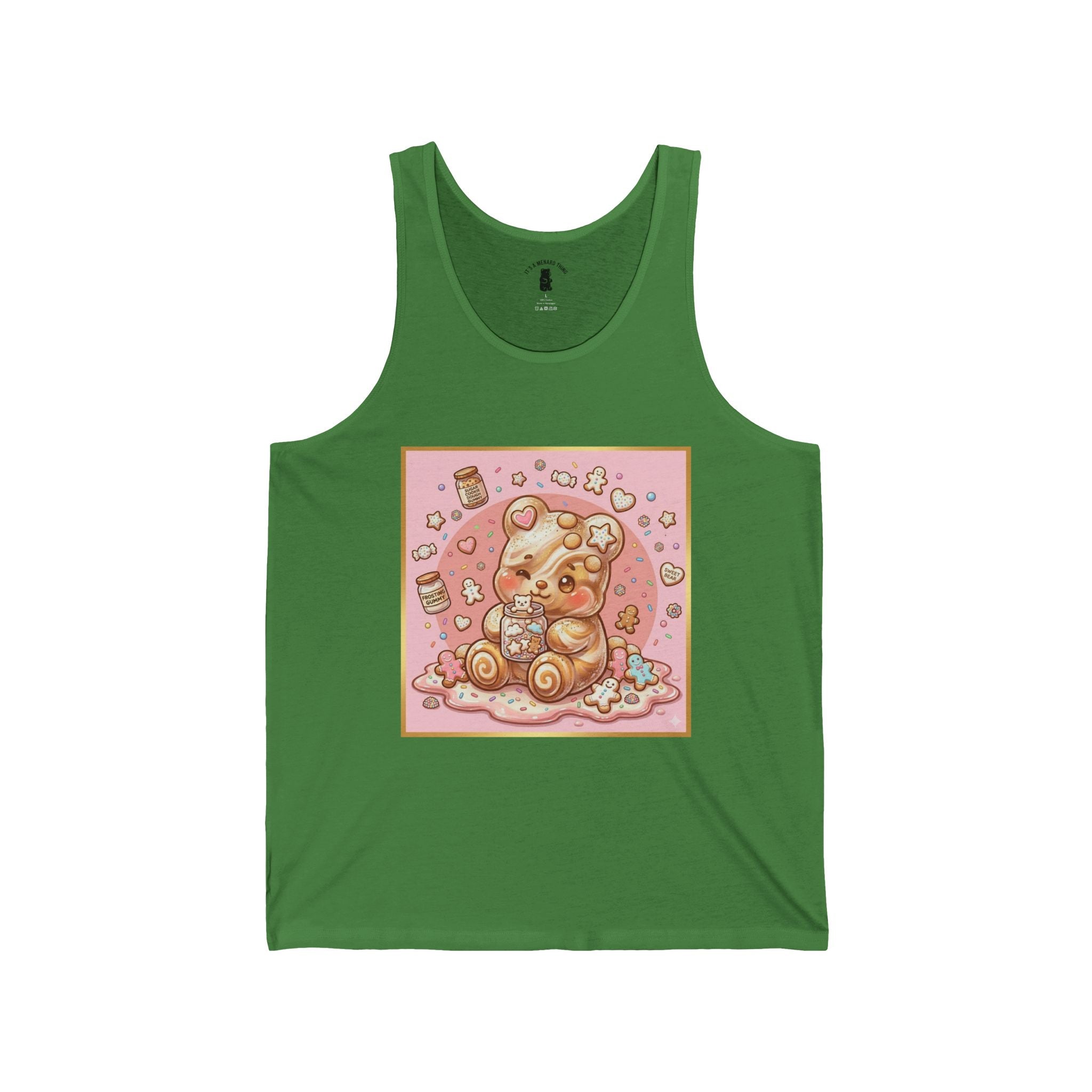 Frosted Sugar Cookie, Gooey Gummy Bear Friend — Cute Graphic Tank Top