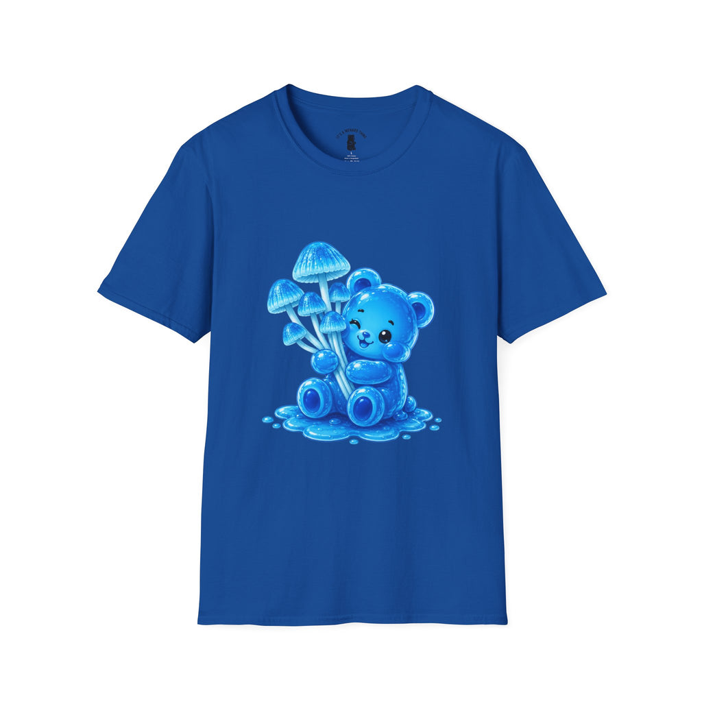 Small Cluster of Blue Mini pipe Mushrooms, Oozy Bear Special- Graphic Shirt