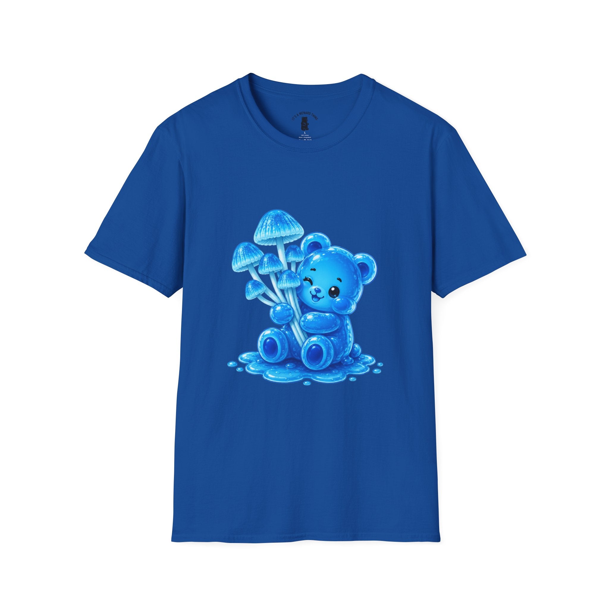 Small Cluster of Blue Mini pipe Mushrooms, Oozy Bear Special- Graphic Shirt