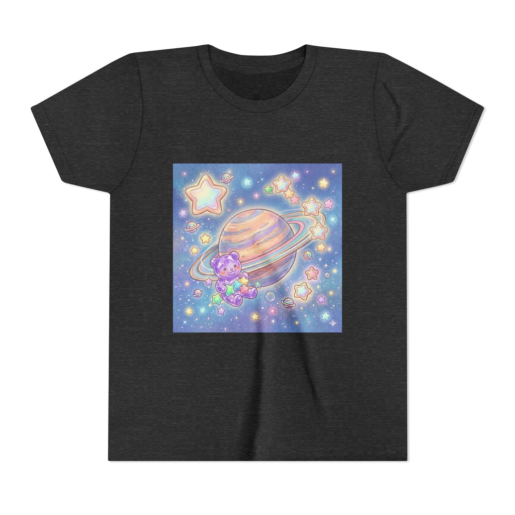 Merry-go-Saturn Cosmic Gooey Crystal Gummy Bear- Stars & Sparkles Graphic T-Shirt