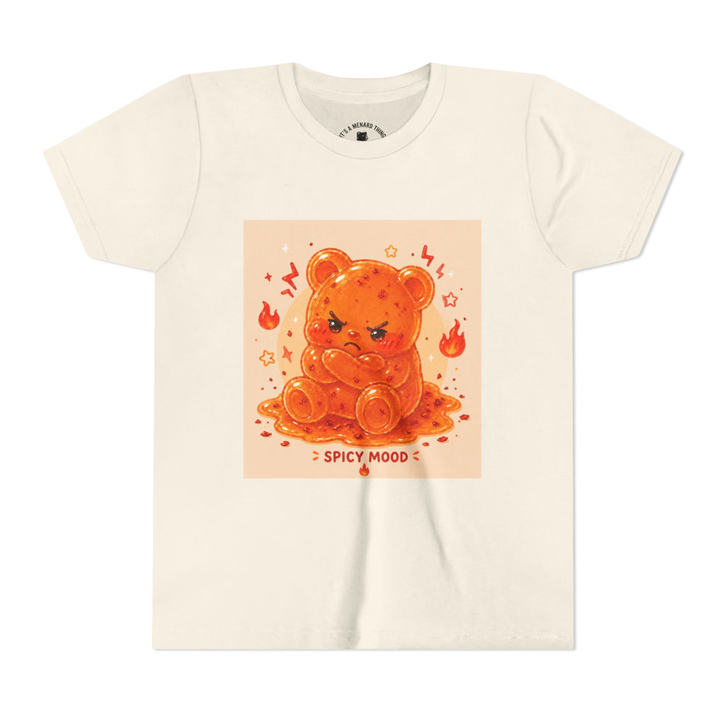 Spicy Mood Tangy Orange Gooey Gummy Bear - Angry Kawaii Bear Graphic