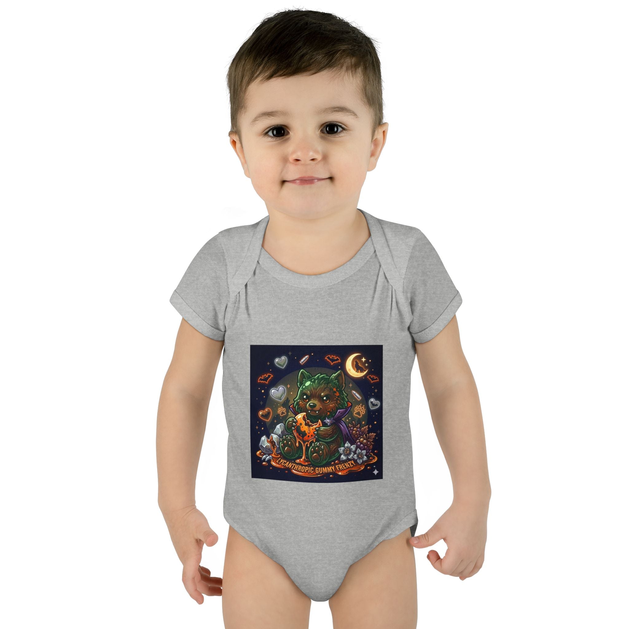 Baby Bodysuit — Cute Halloween Werewolf Gooey Bear