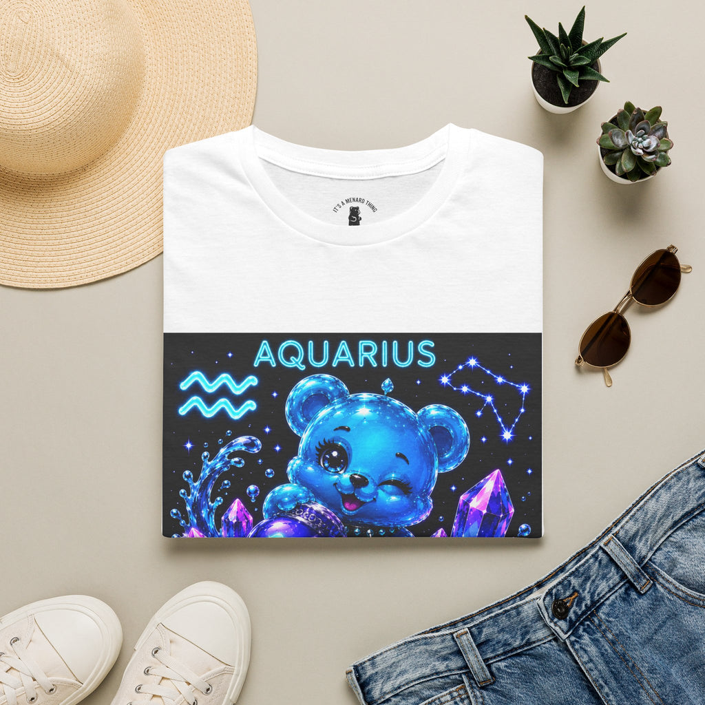 Aquarius Zodiac Astrology Oozy Bear Friend Special Addition- Graphic Shirt