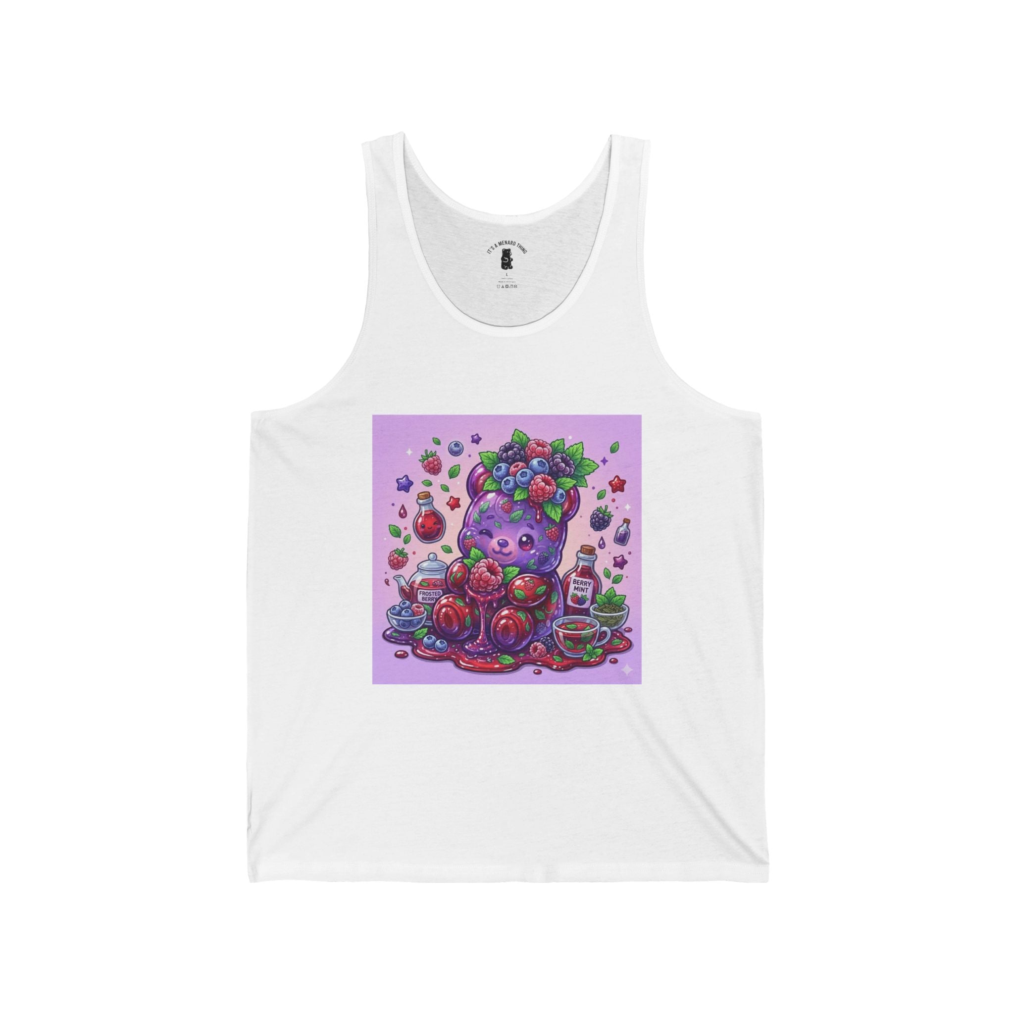 Mixed Warm Mint Berry Chai, Exotic Gooey Gummy Bear- Kawaii Graphic Tank Top