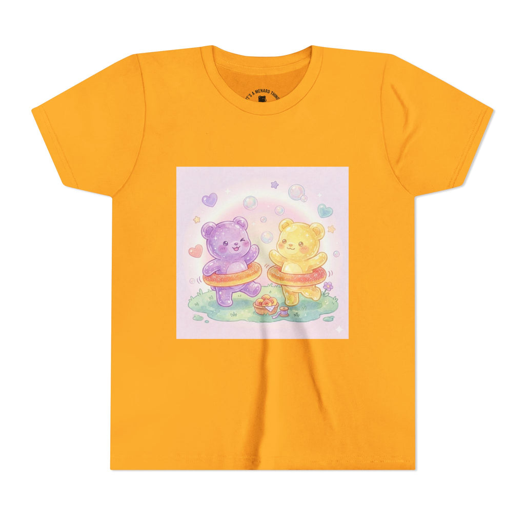 Friendship Peach ring Hula-Hoop Gooey Gummies- Graphic Kids T-Shirt