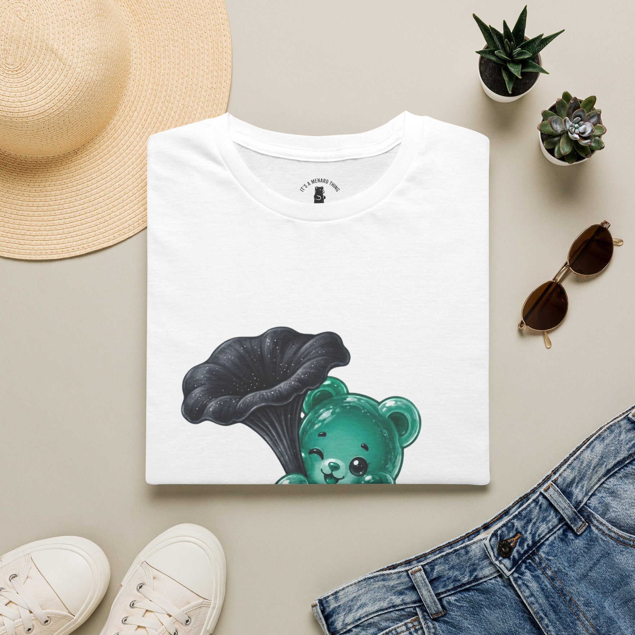 Black Trumpet Mushroom, Teal Special Oozy Bear Gummy Special- Graphic Shirt