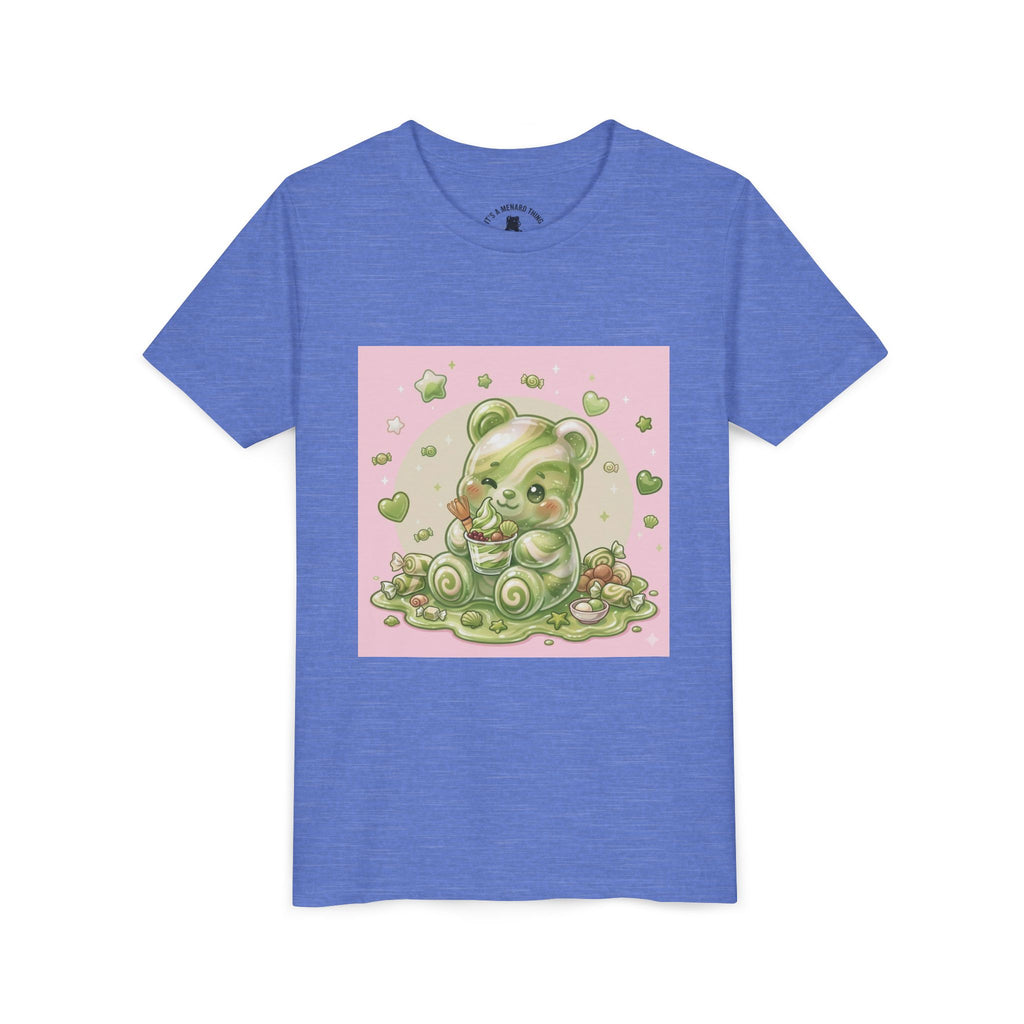 Matcha and Cream Gooey Gummy Bear Graphic Youth T-Shirt
