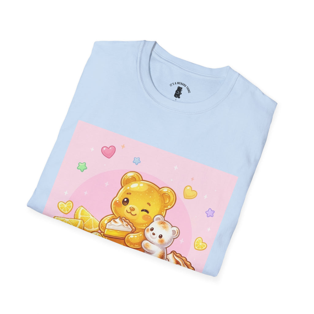 Lemon Margarine Pie & Whipped Cream Gooey Gummy Bear — Kawaii Graphic T-Shirt