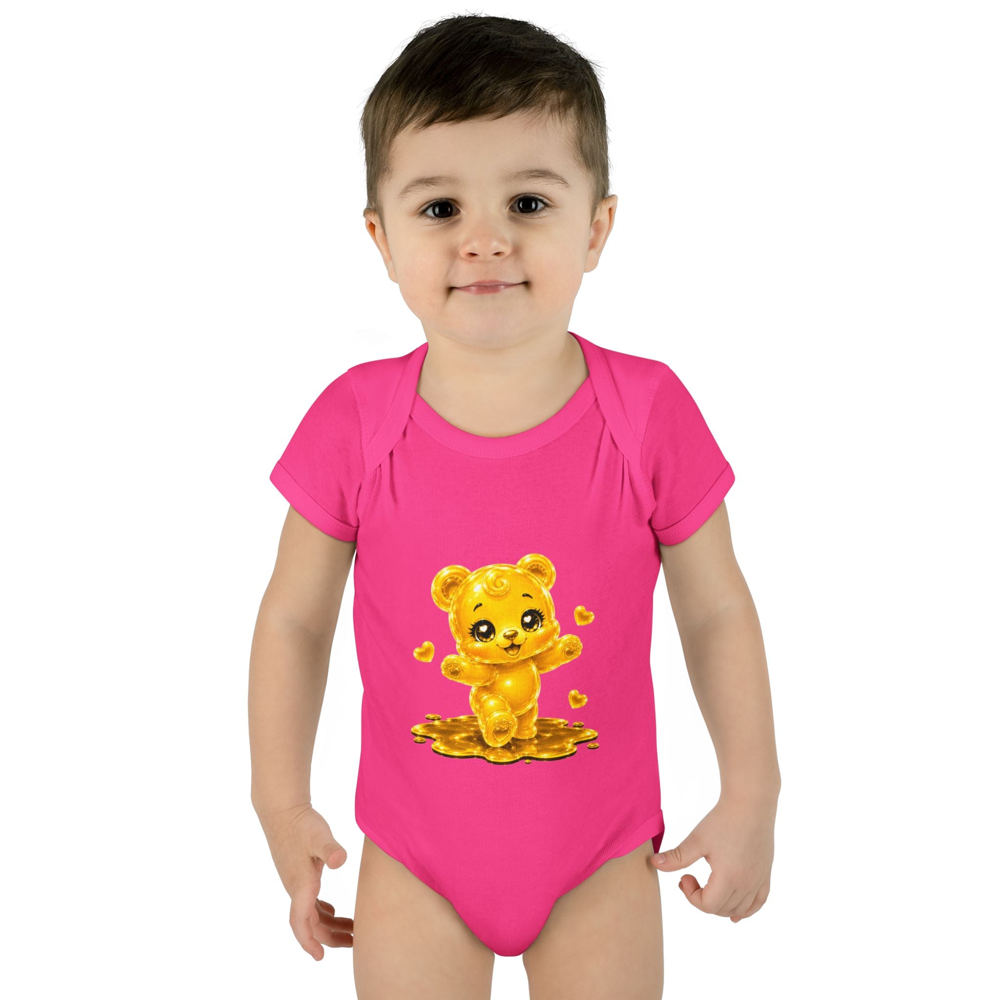 Baby Golden Oozy Gummy Bears First Steps, Cutie Addition- Graphic Onesie