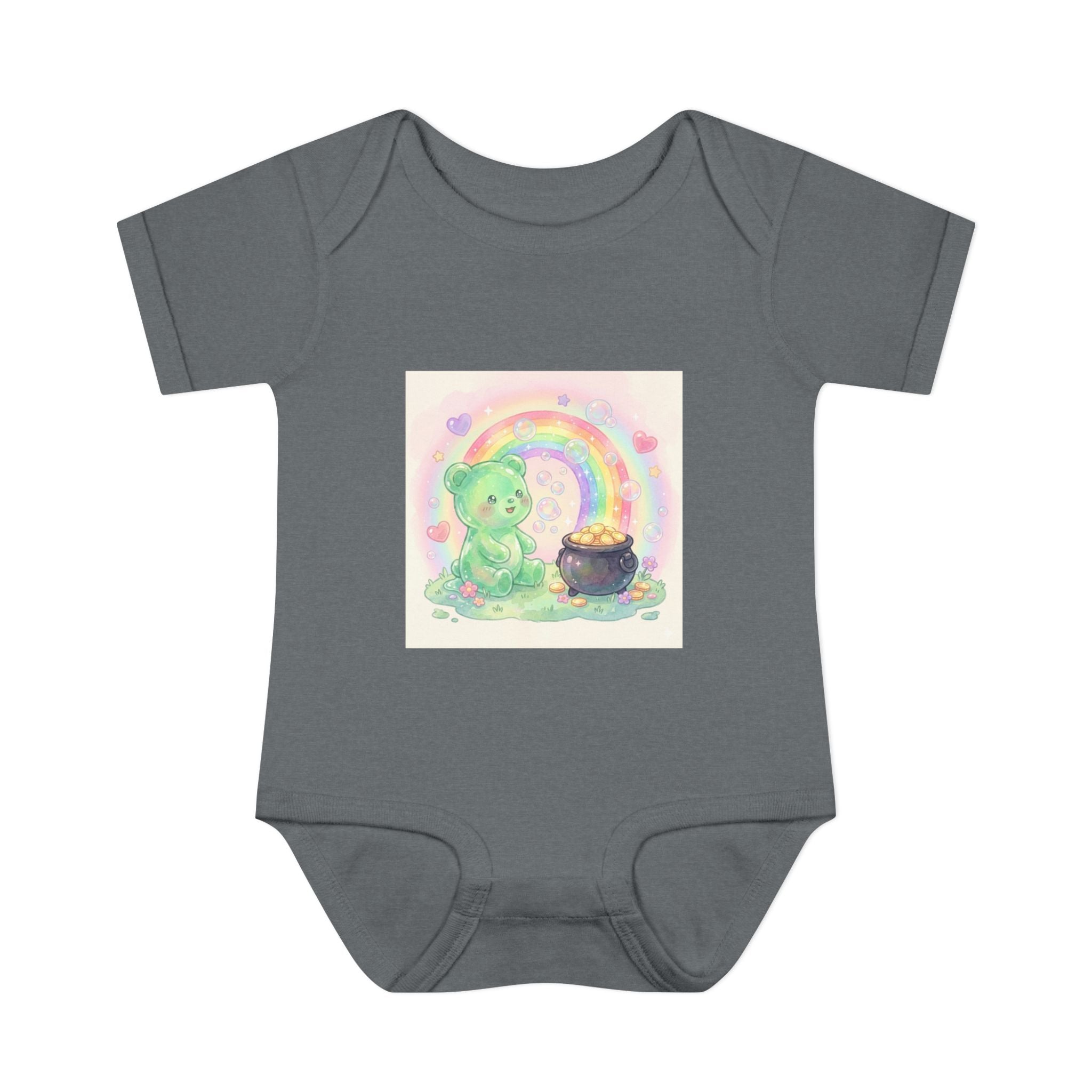Rainbow Gooey Gummy Bear Found Inner Treasure – Cute St. Patrick’s Day Luck Baby Onesie