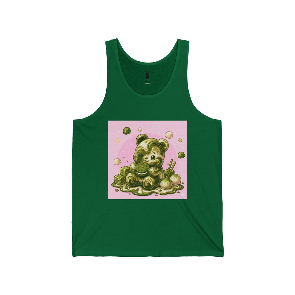 Matcha Cream & Mochi Gooey Gummy Bear— Cute Graphic Tank Top