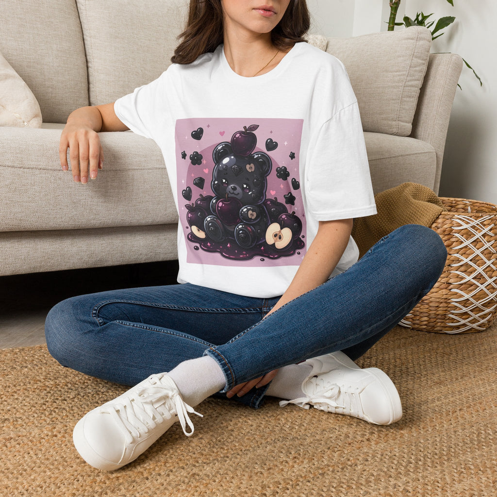 Black Diamond Special Exotic Apple Oozy Bear Friend — Cute Fruit Bear Graphic Tee