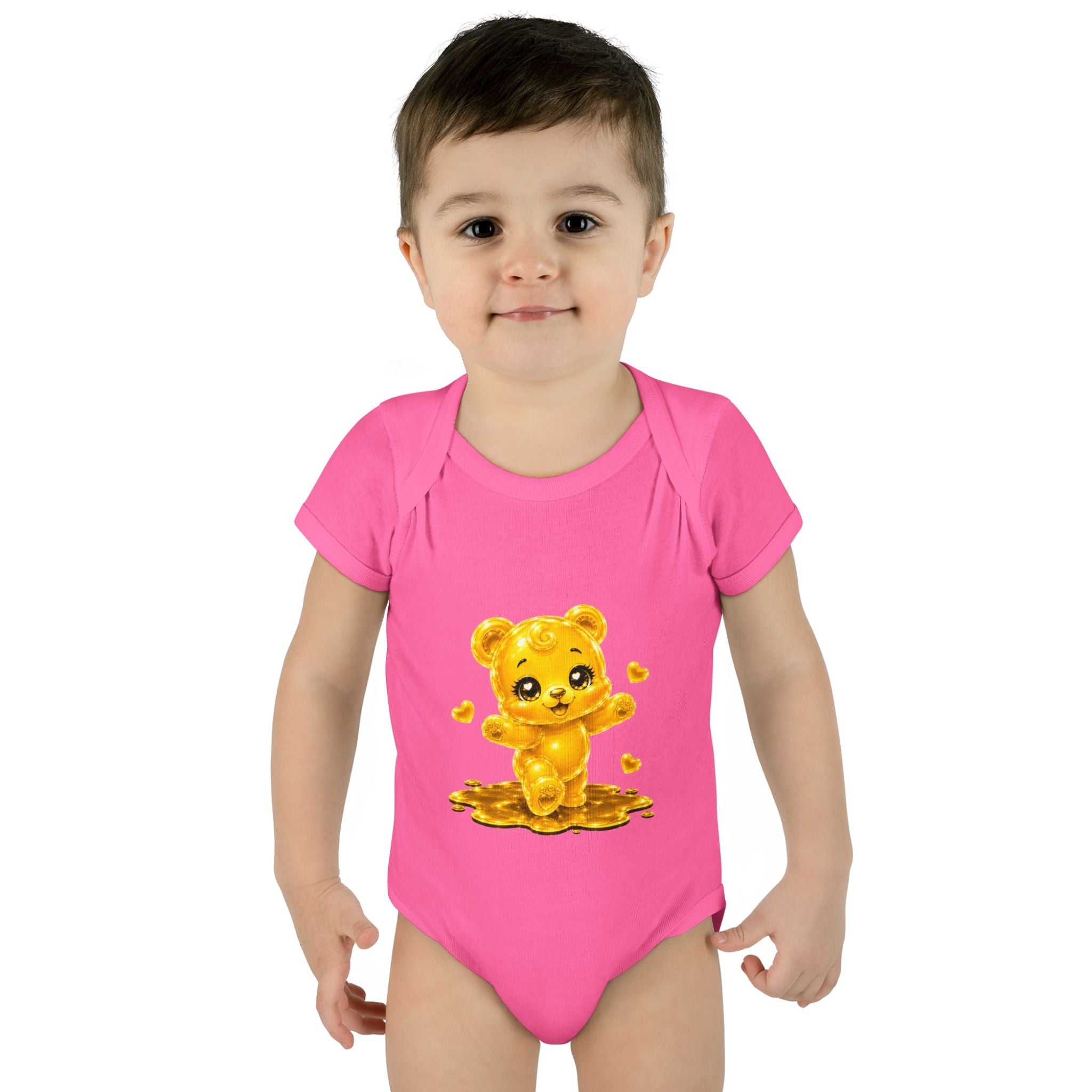 Baby Golden Oozy Gummy Bears First Steps, Cutie Addition- Graphic Onesie