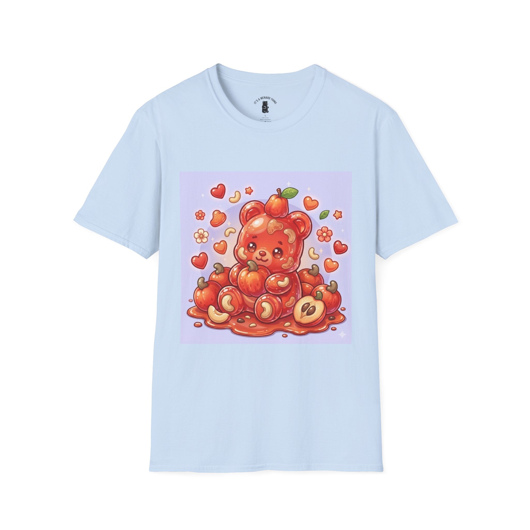 Scrumptious Cashew Apple, Oozy Gummy Bear Friend — Kawaii Graphic Shirt