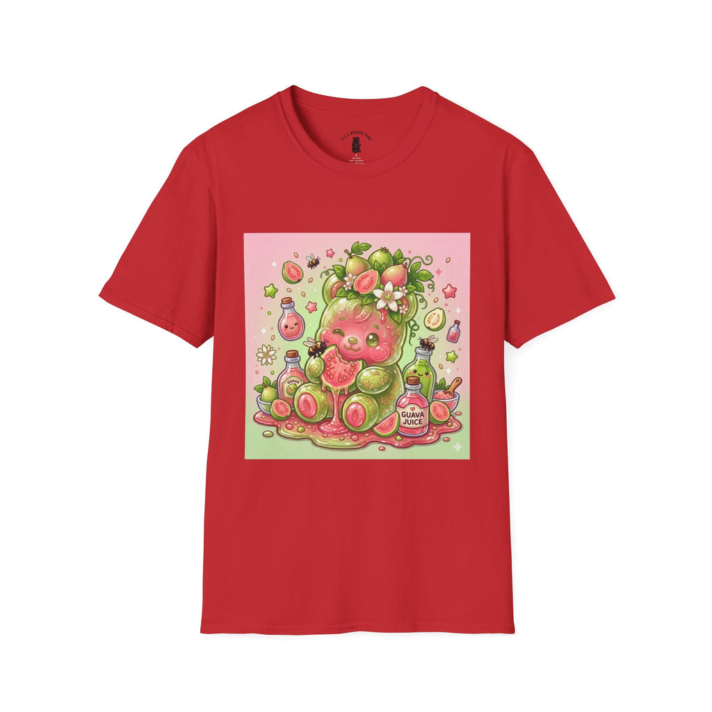 Sweet little Guava, Exotic Fruit Gooey Gummy Bear — Kawaii Graphic T-Shirt
