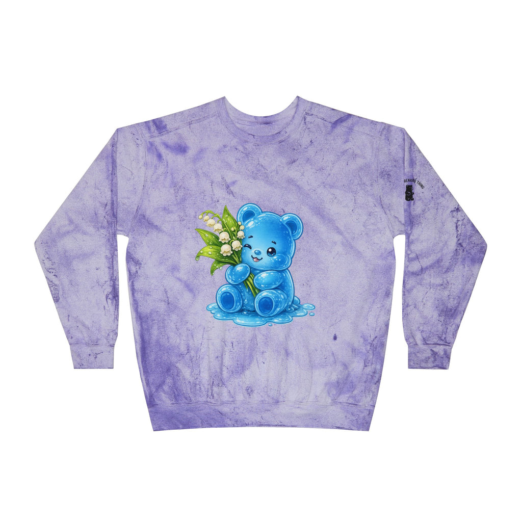 Lily-of-the-Valley Special, Blue Gooey Gummy Bear- Kawaii Graphic Tye-Dye