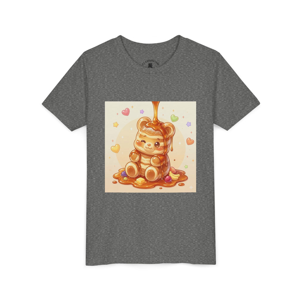 Fluffy Thick Gooey Gummy Pancake Bear Youth T-Shirt