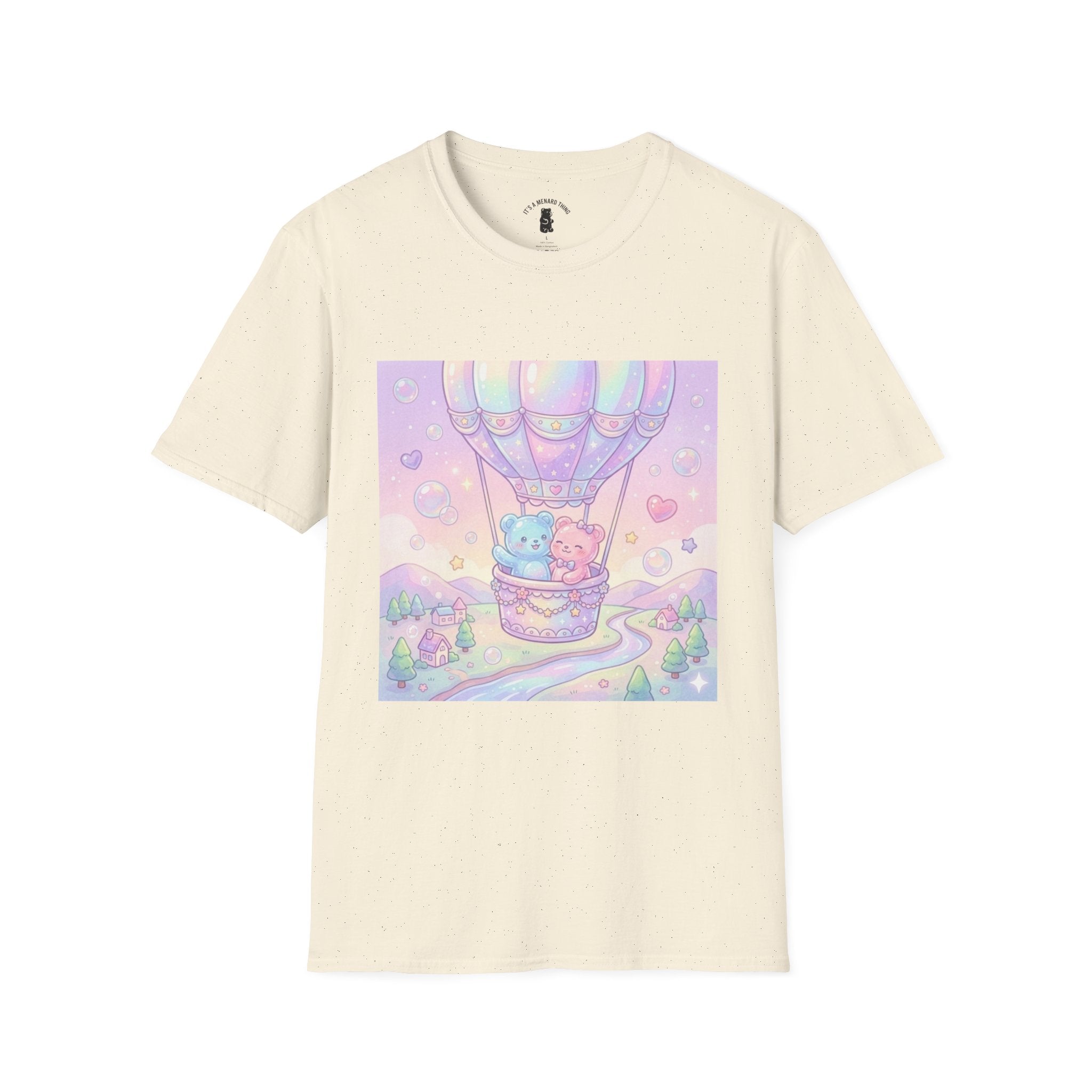 Hot Air Balloon Romantic Adventure, Dou Gooey Gummy Bears— Pastel Kawaii Graphic T-Shirt