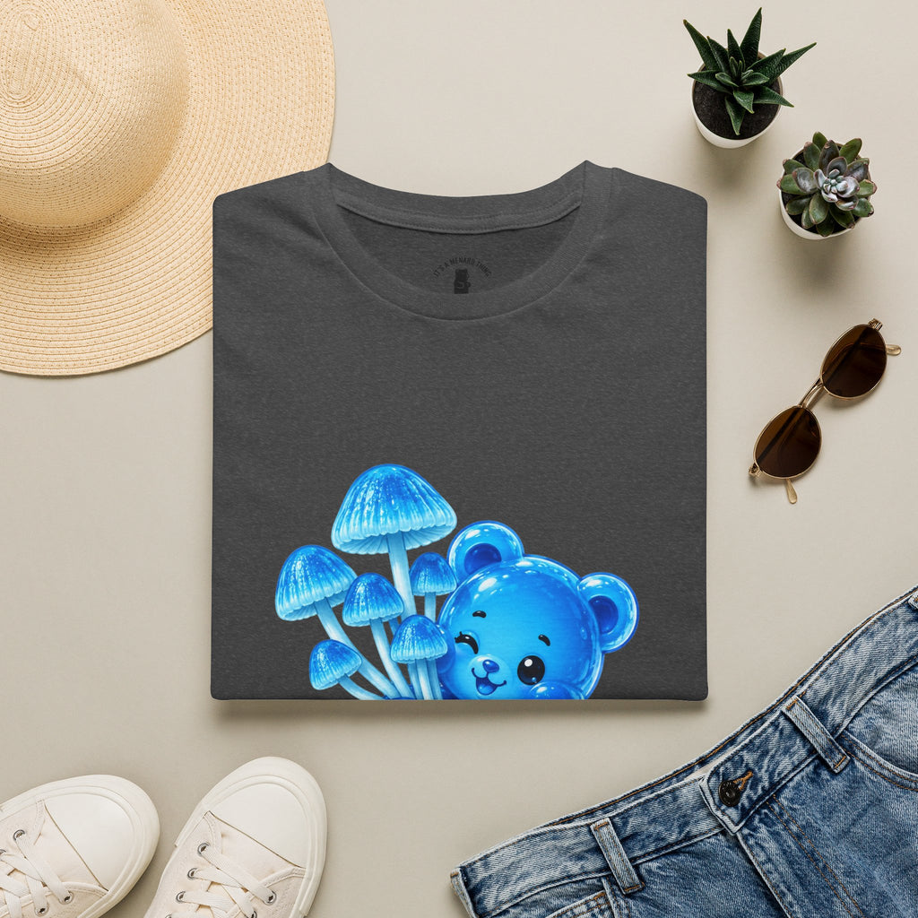 Small Cluster of Blue Mini pipe Mushrooms, Oozy Bear Special- Graphic Shirt