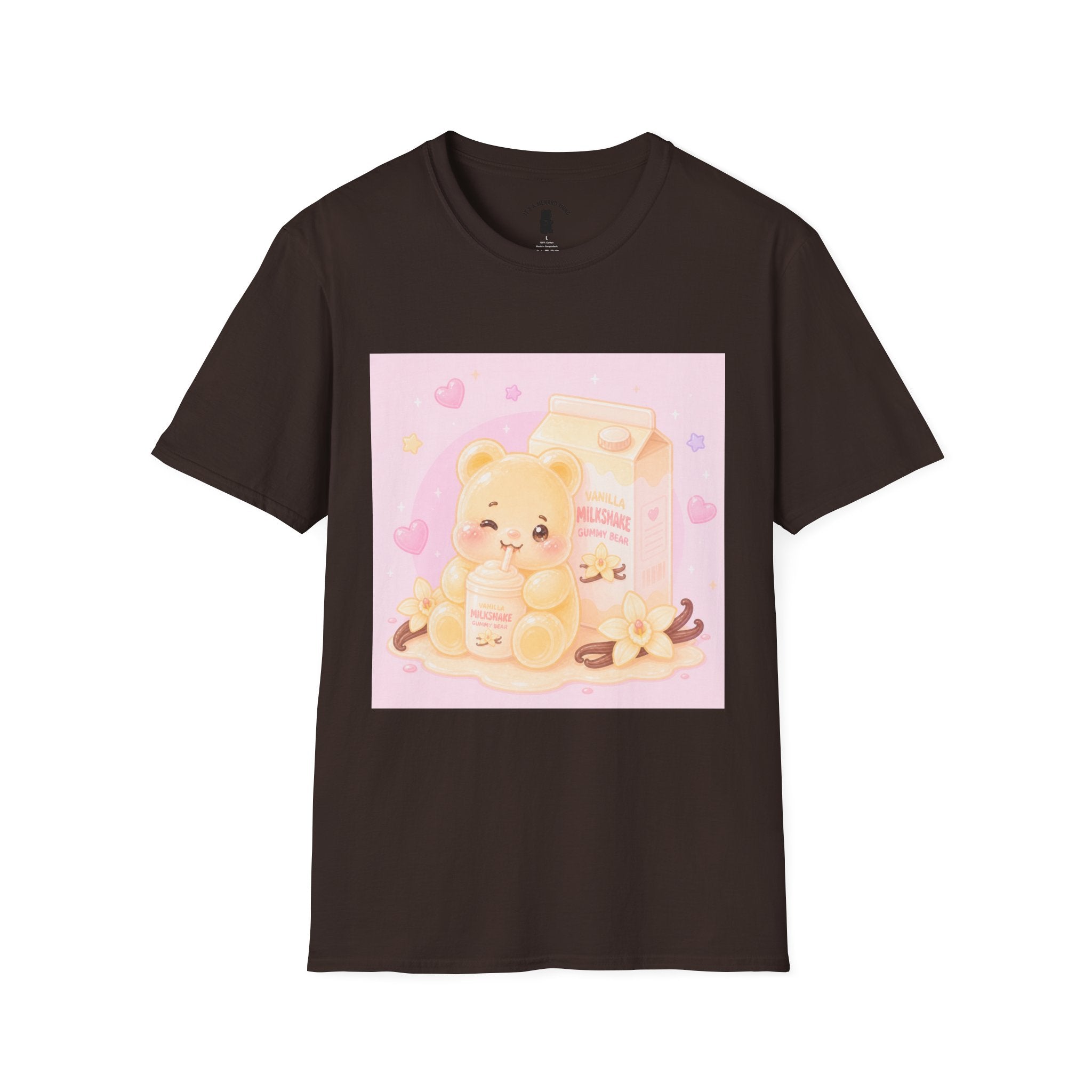 Vanilla Milkshake Gooey Gummy Cartoon T-Shirt — Pastel Aesthetic Tee