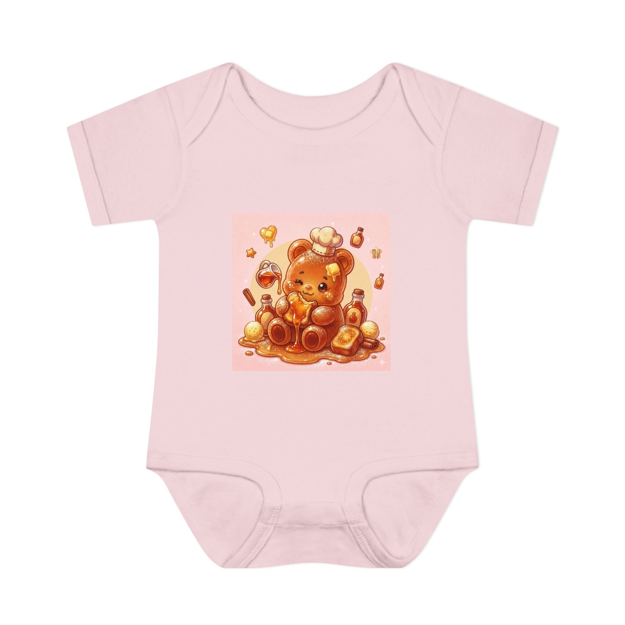 French Toast Gooey with Syrup Gummy Bear & Hearts Design