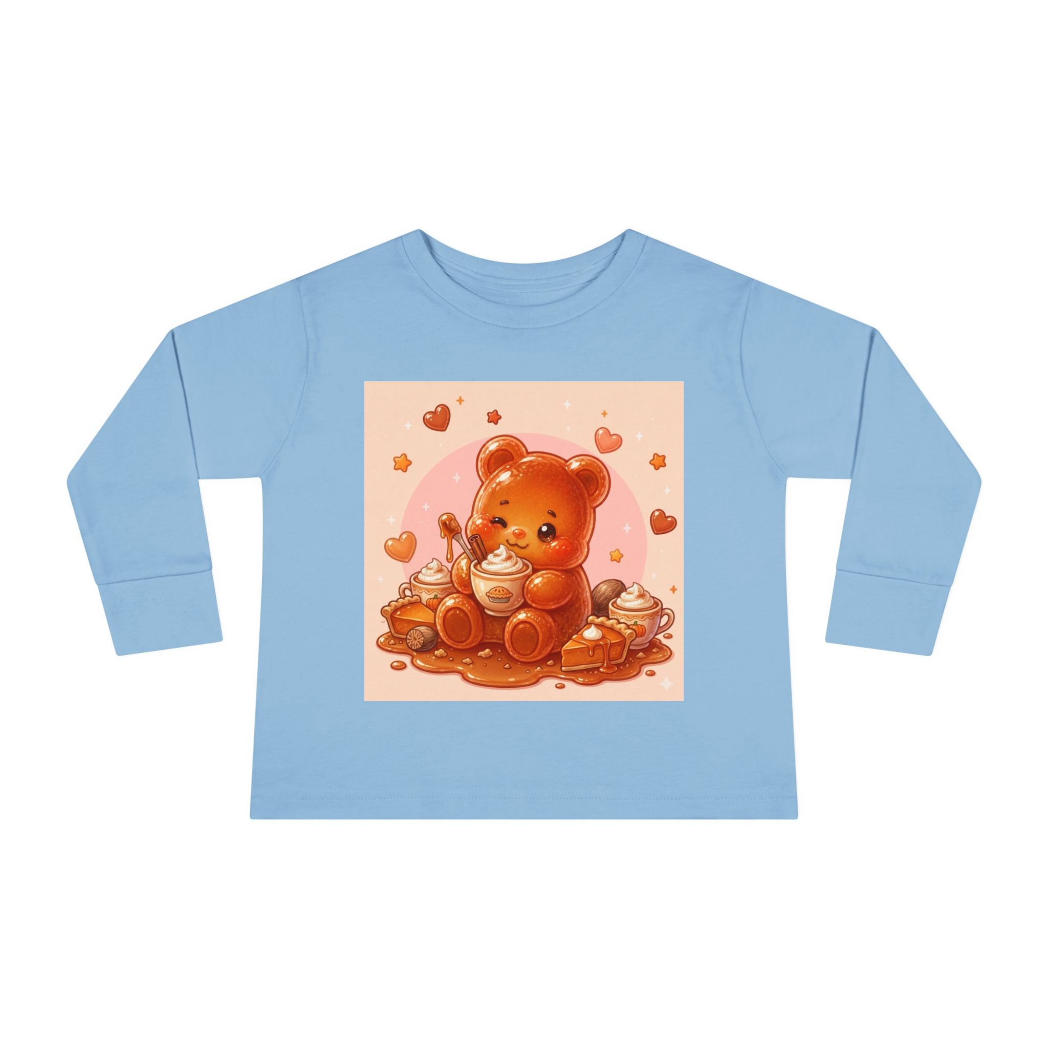 Sweet Pumpkin & Spiced Latte, Oozy Bear Gummy Friend- Kids Graphic Long Sleeve Shirt