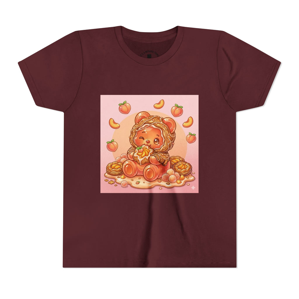 Peach Danish Bear Graphic Shirt for Kids