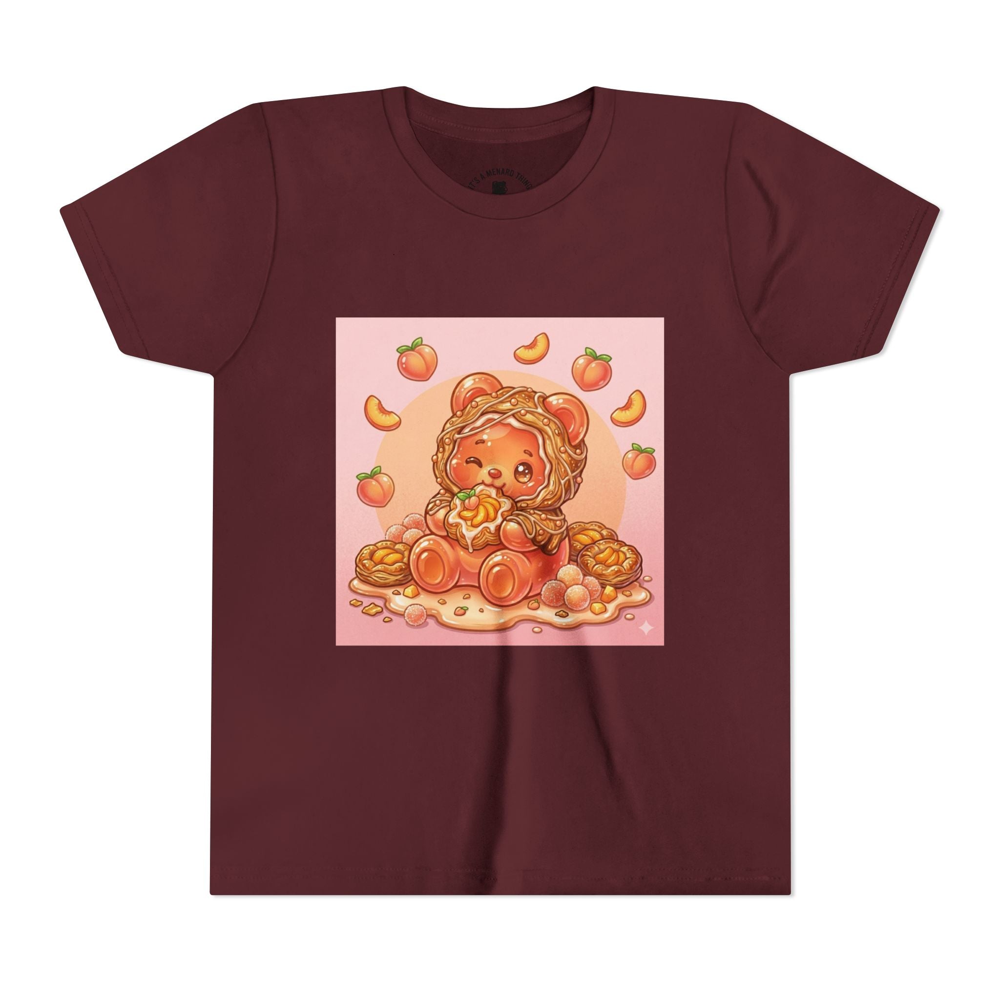 Peach Danish Bear Graphic Shirt for Kids