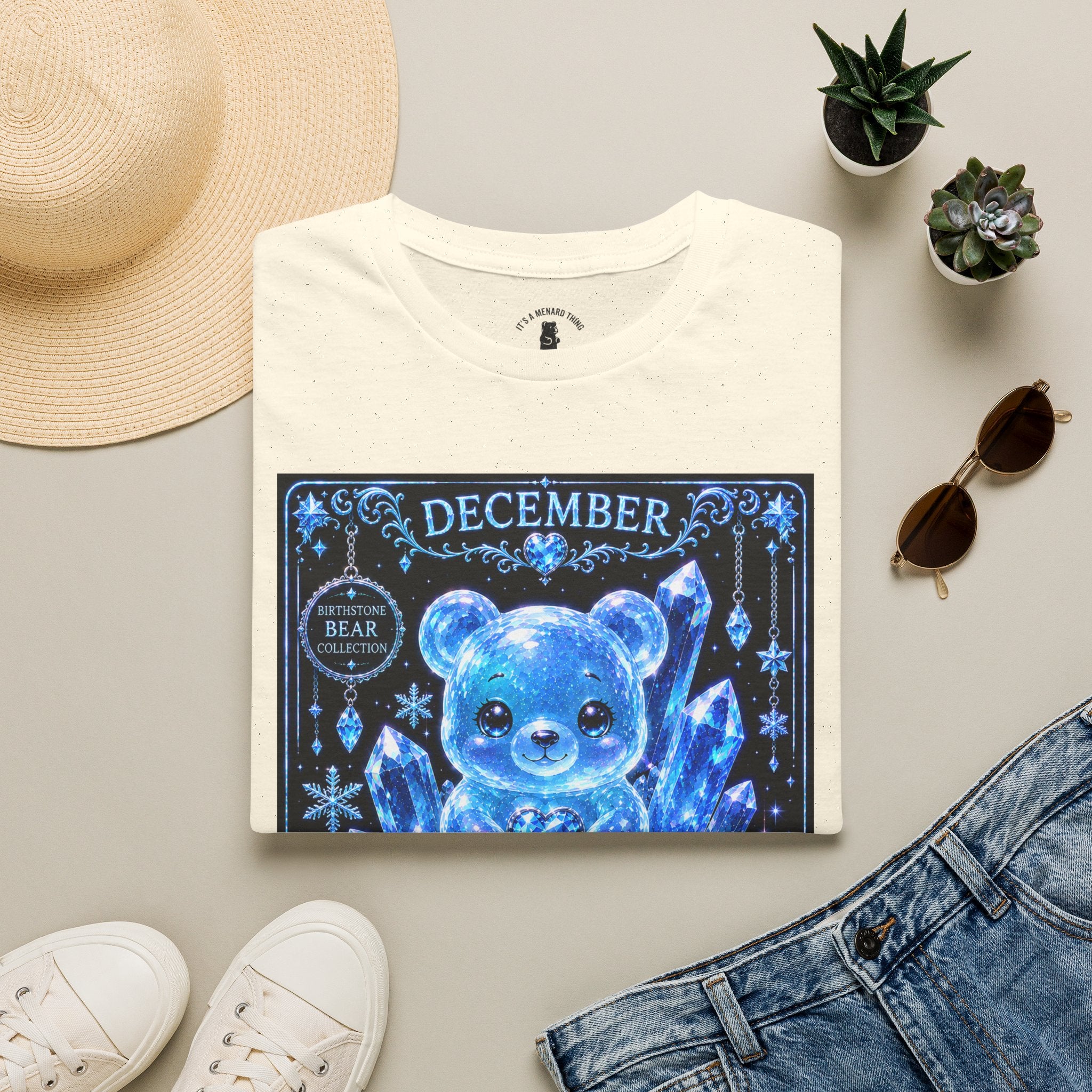 December, Blue Topaz Birthstone Oozy Bear Special Addition- Graphic Shirt