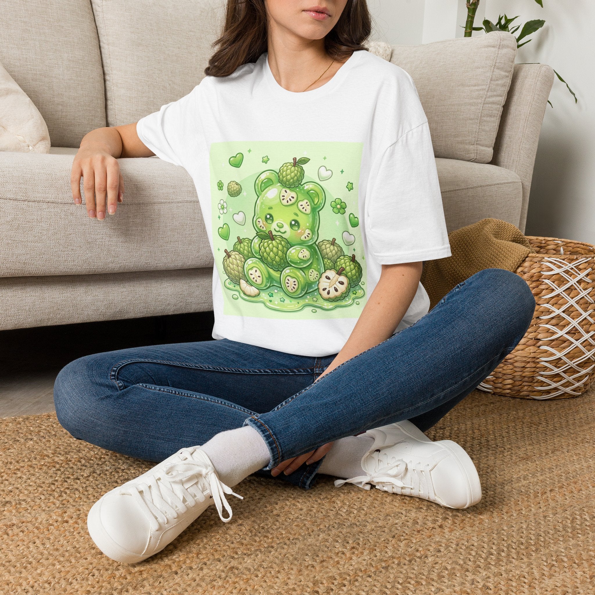 Yummy Ripe Sugar Apple, Exotic Oozy Gummy Bear- Kawaii Graphic Shirt