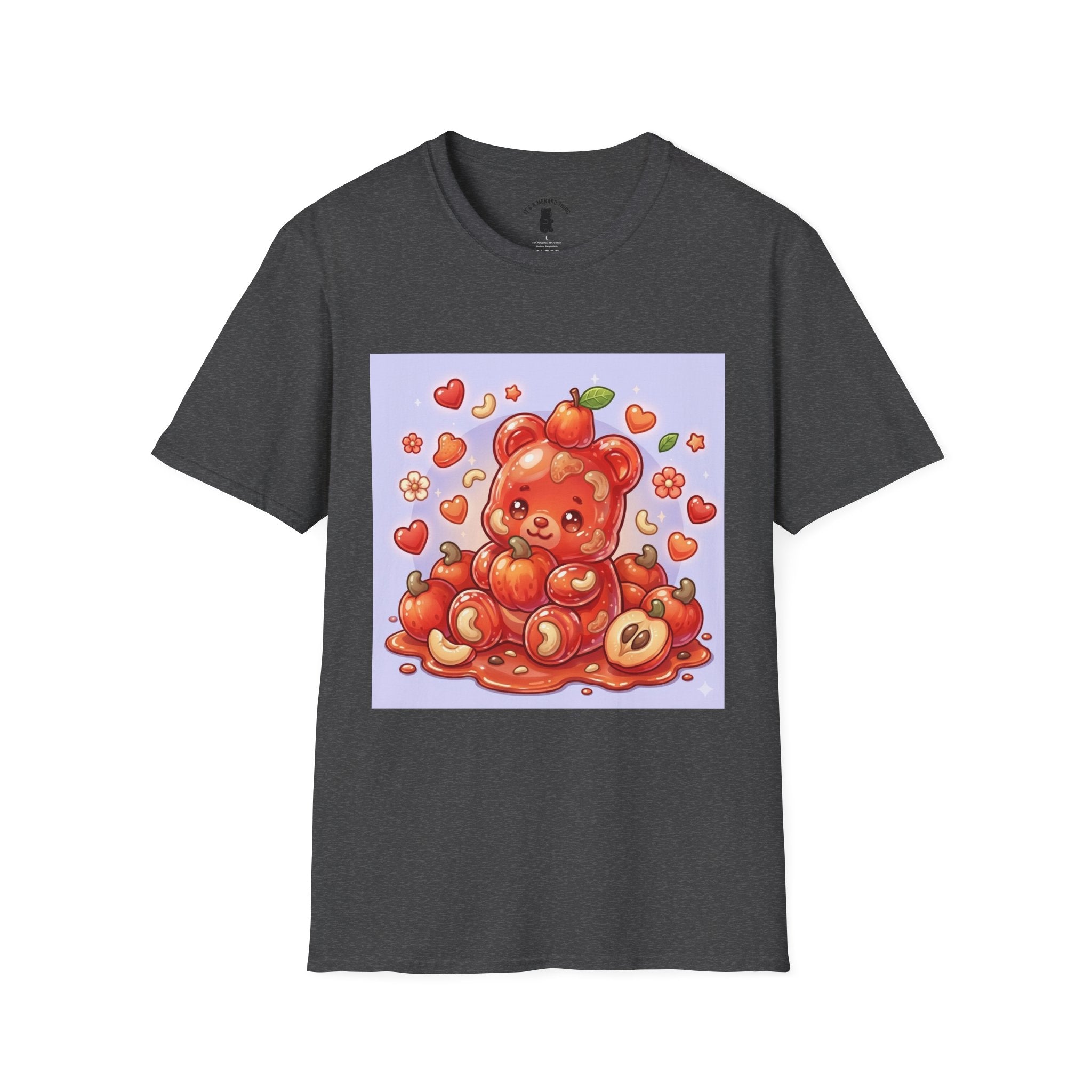 Scrumptious Cashew Apple, Oozy Gummy Bear Friend — Kawaii Graphic Shirt