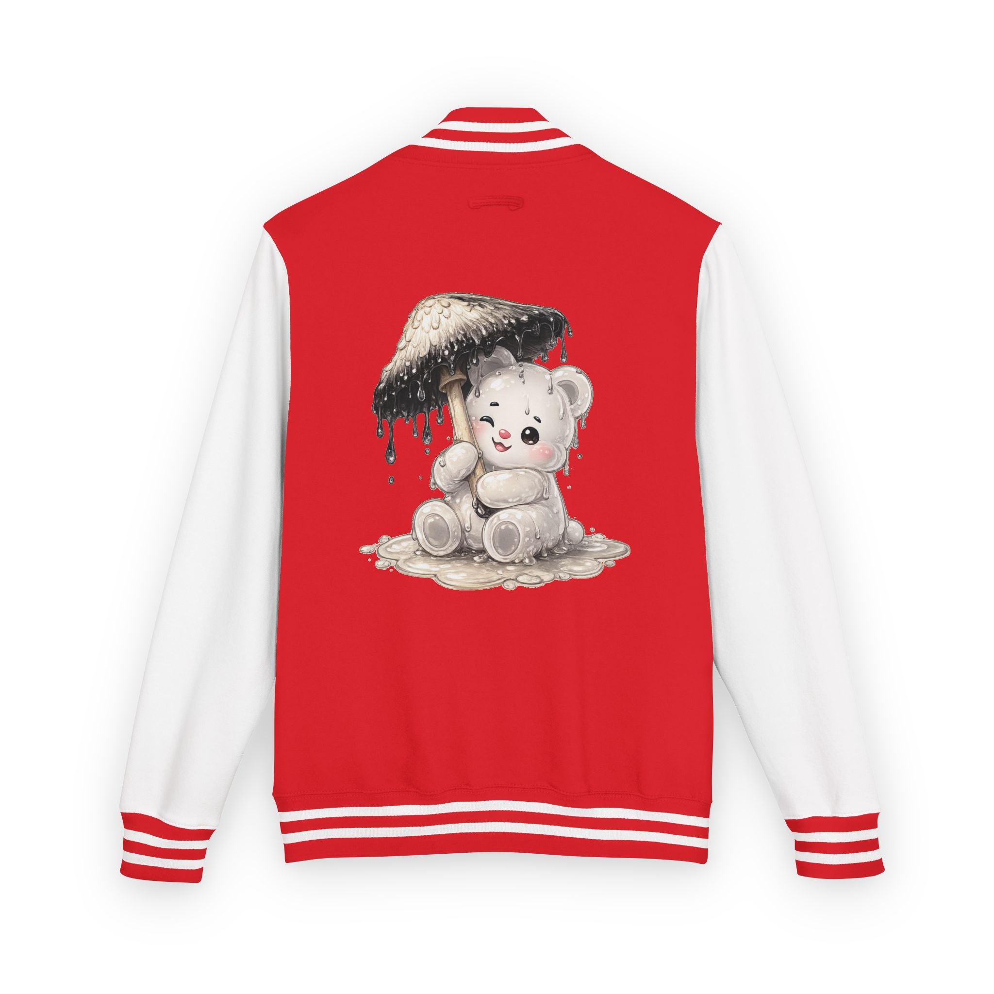 Pretty Ink Cap Mushroom, White Gooey Gummy Bear – Vintage Varsity Jacket