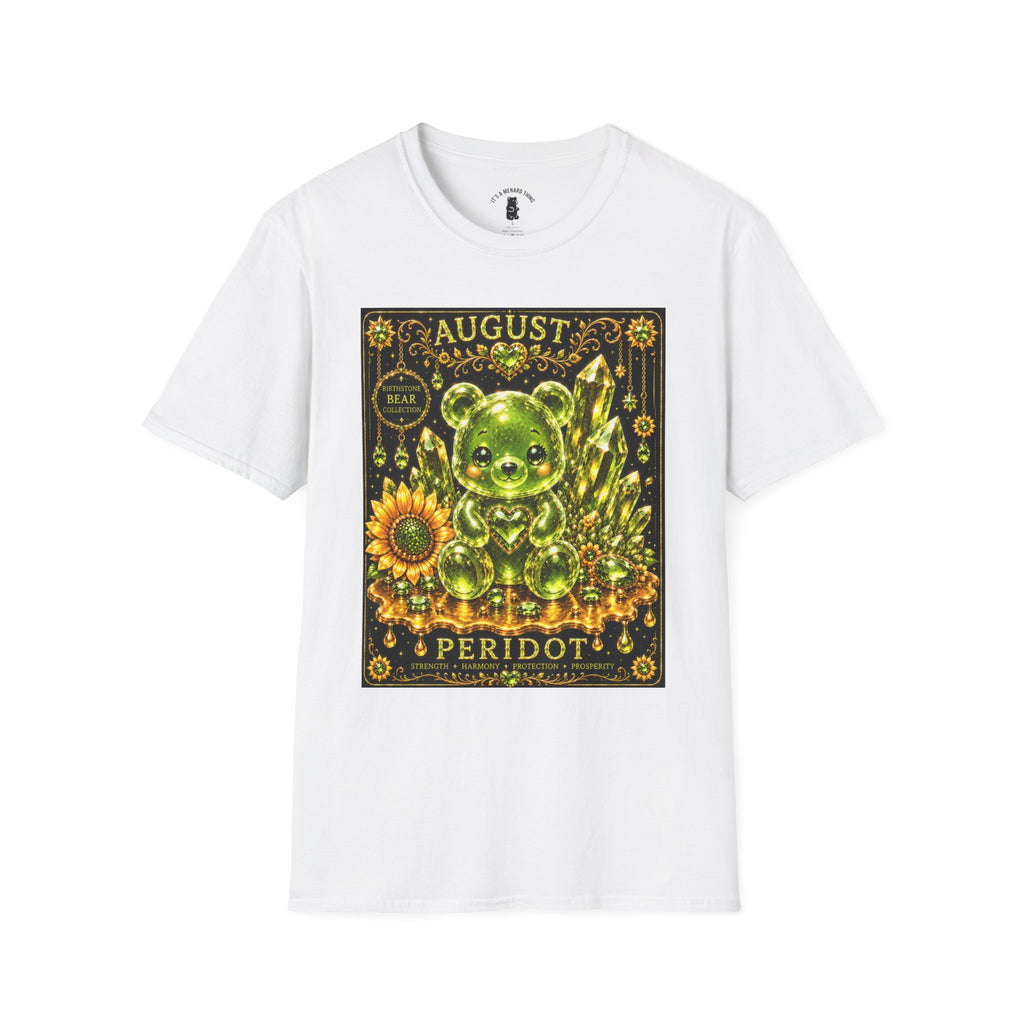 August Peridot Birthstone Oozy Bear Addition- Graphic Shirt