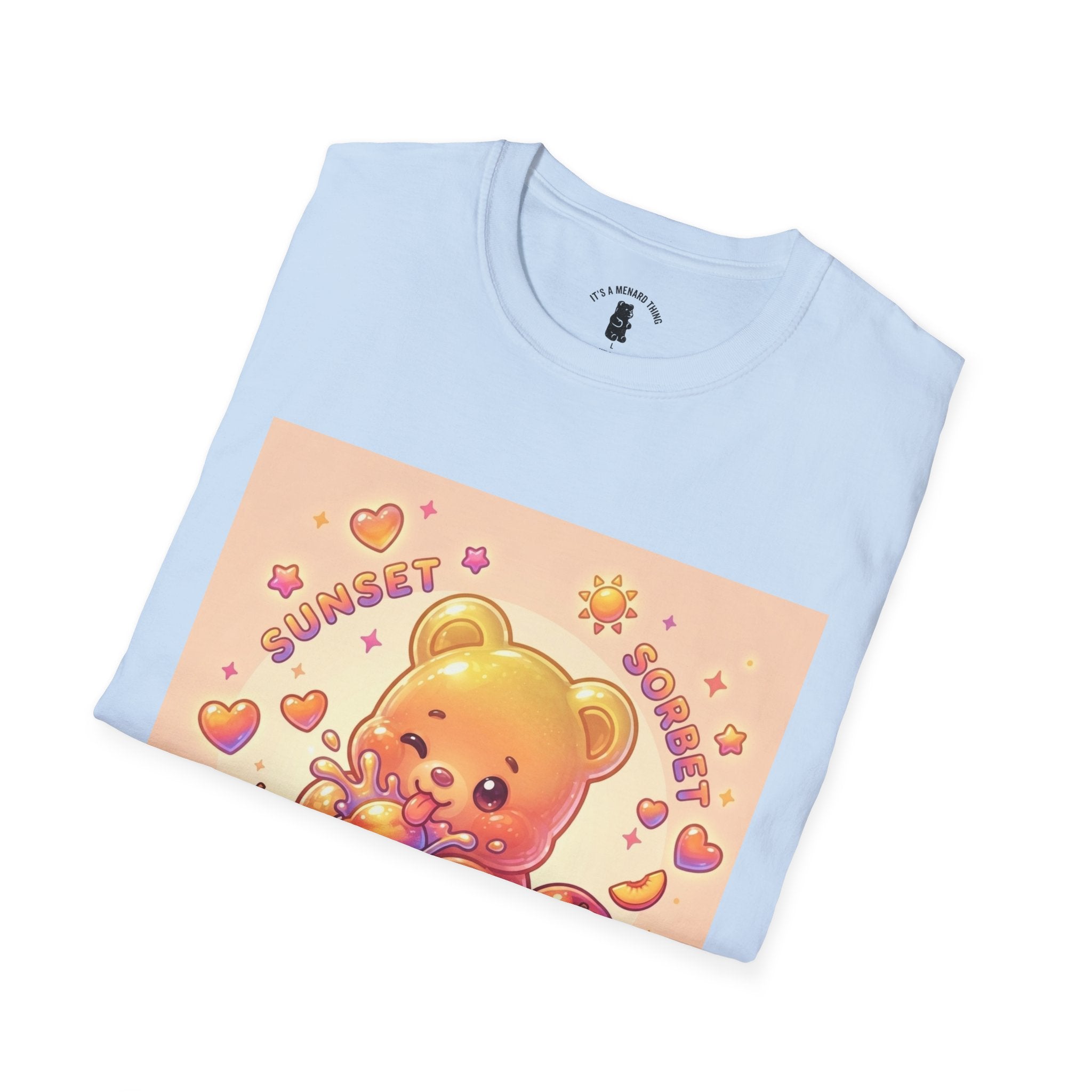 Cute Sunny Sunrise Sorbet Gooey Gummy Bear T-Shirt — Kawaii Graphic Tee