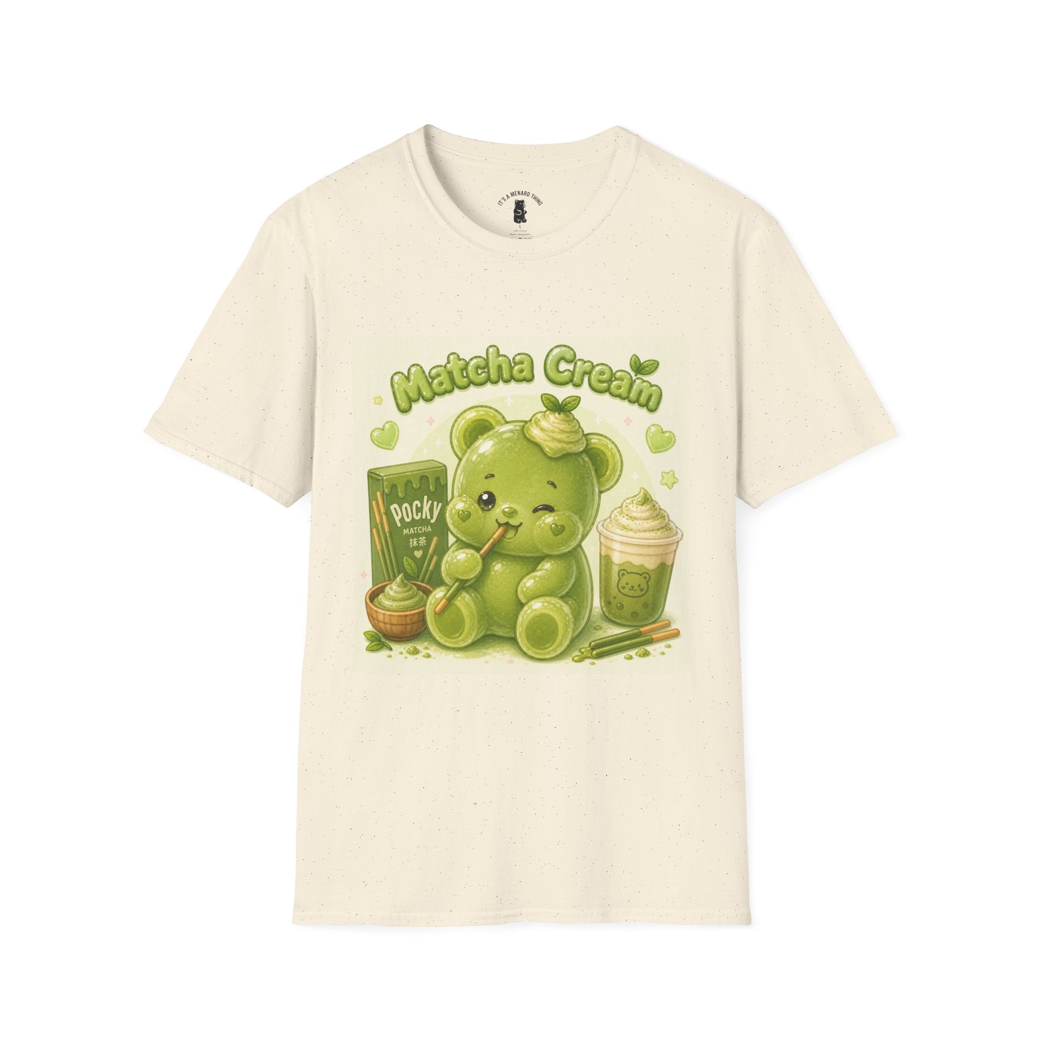 Matcha Cream Gooey Gummy Bear — Cute Green Tea Kawaii Graphic Tee