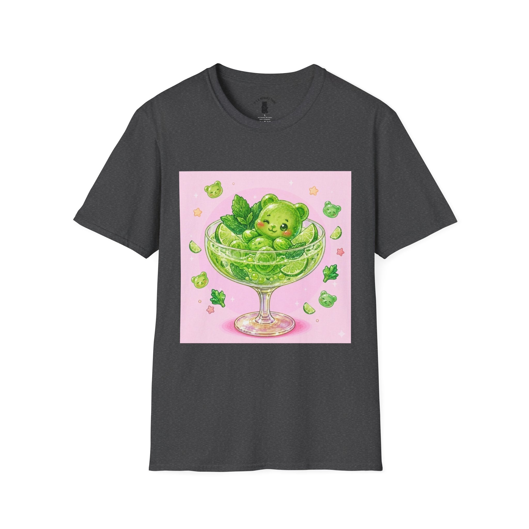 Lime Green Smooth Margaritta Boozy Gooey Gummy Bear- Kawaii Graphic T-Shirt