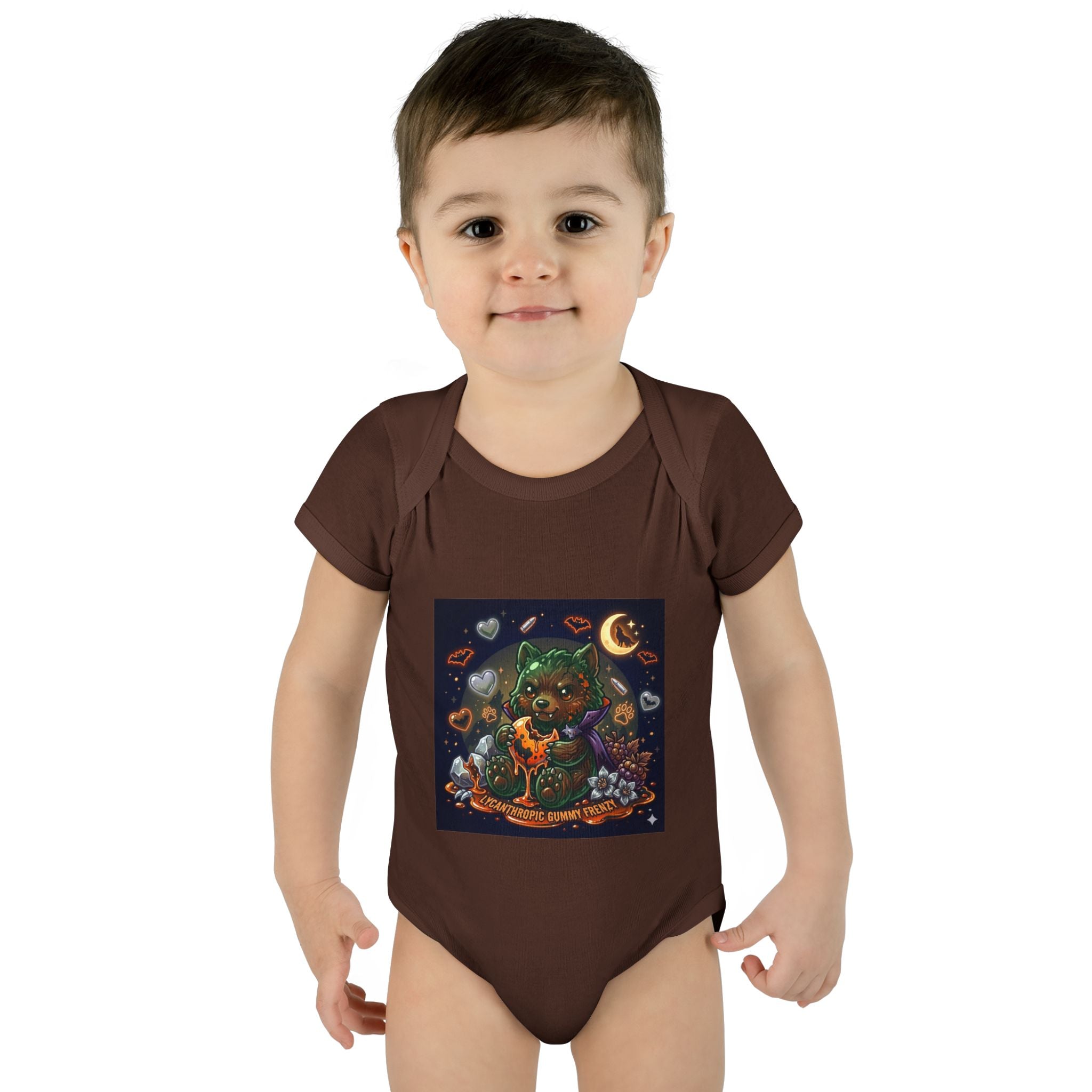 Baby Bodysuit — Cute Halloween Werewolf Gooey Bear