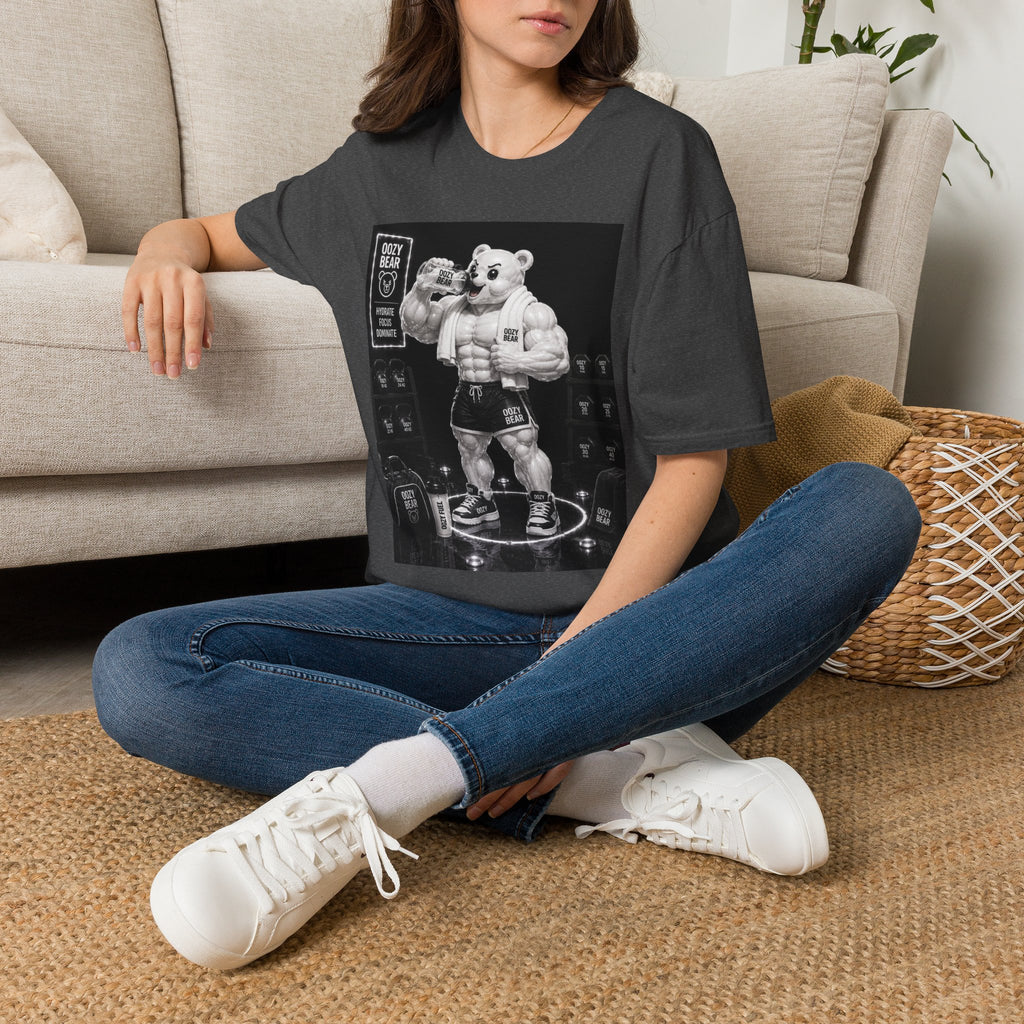 Rehydration Time, Oozy Buff Bodybuilder Gummy Gym Addition- Adult Graphic Shirt