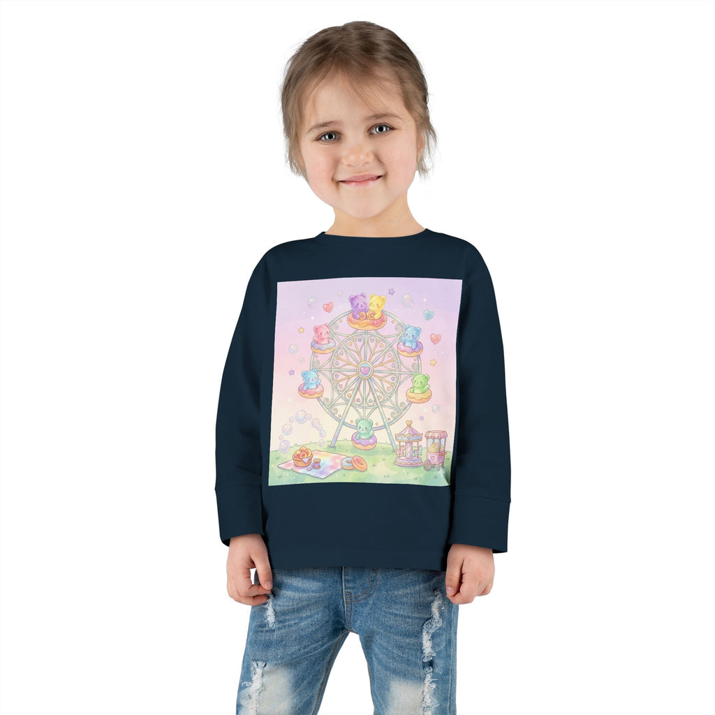 Pastel Carnival Ferris Wheel, Oozy Bear Gummy Friends- Graphic Long Sleeve Shirt