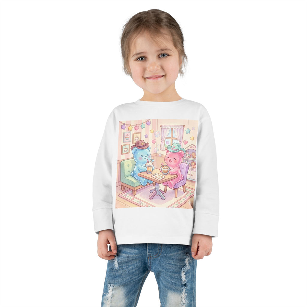 Cowboy Coffee Break, Oozy Bear Duo Friends- Graphic Long Sleeve Shirt