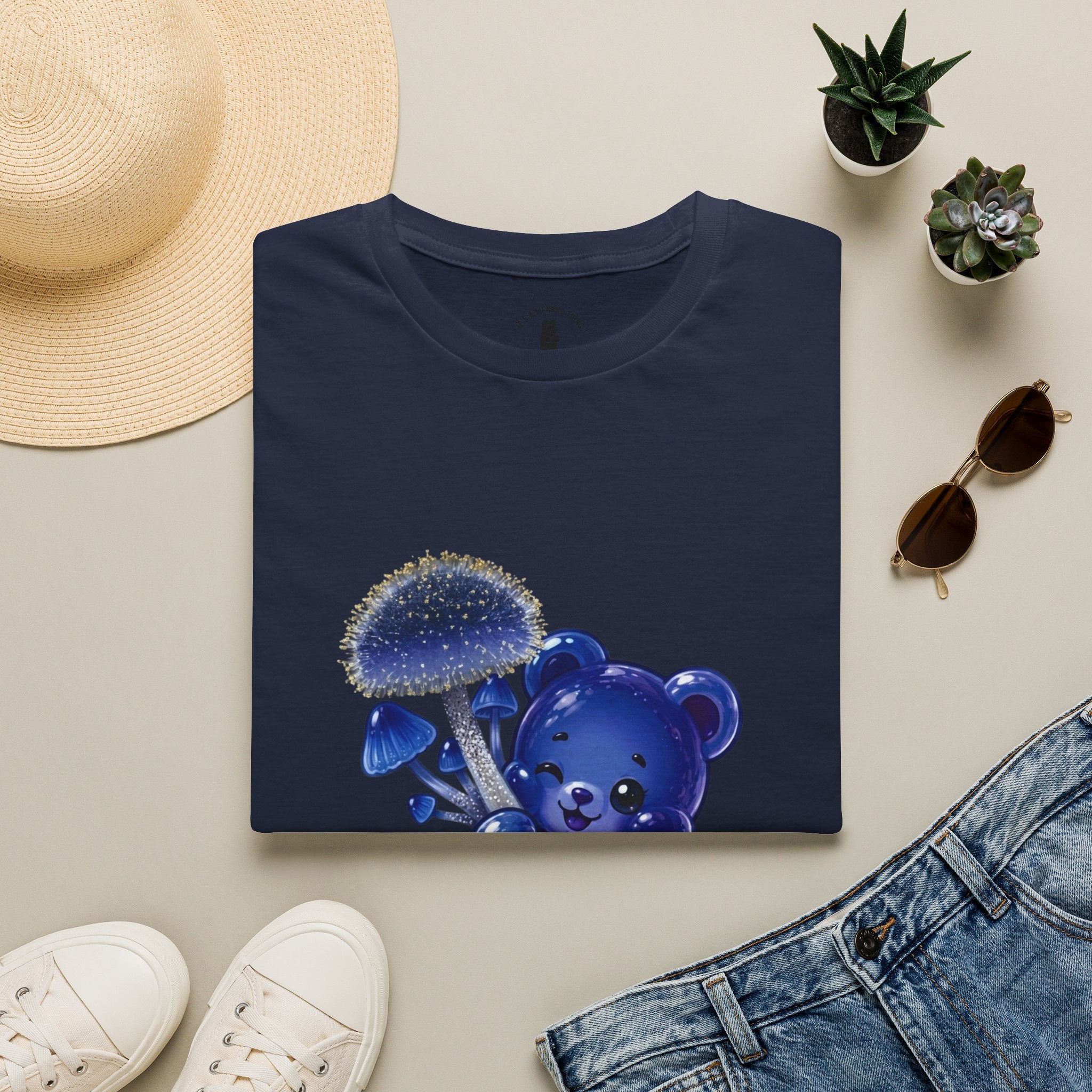 Special Small Blue Mushroom, Oozy Bears Gummy Friend- Graphic Shirt